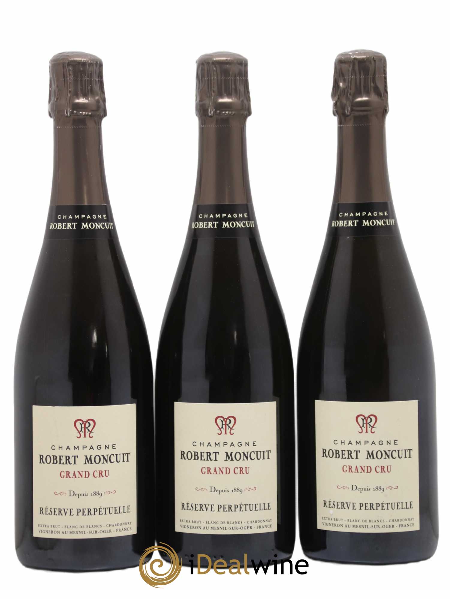 Réserve Perpétuelle Robert Moncuit (sans prix de réserve) - Lot de 3 bouteilles - 0