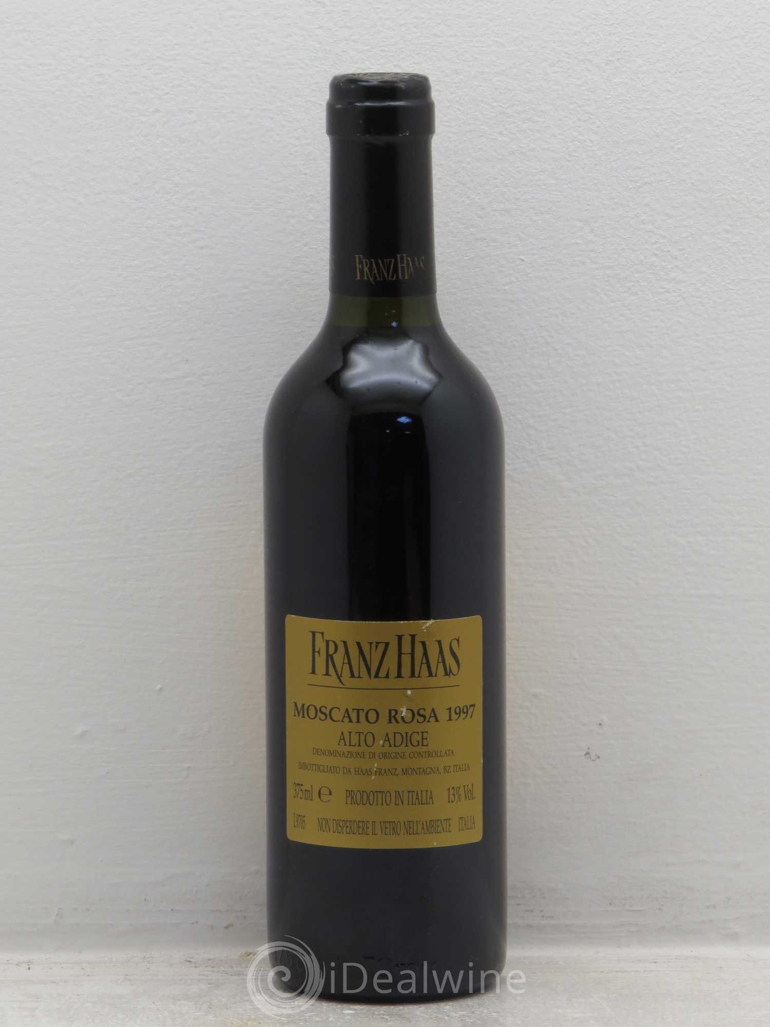 Italie Moscato Rosa Alto Adile Franz Haas Doc 1997 - Posten von 1 Demi-Flasche - 1