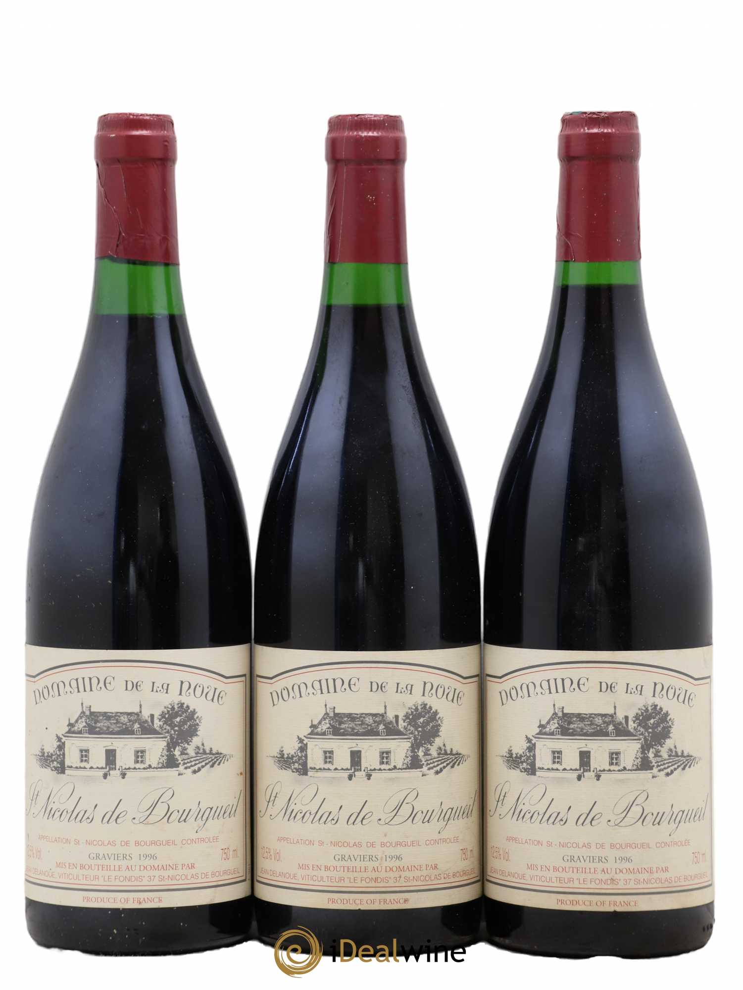 Saint-Nicolas de Bourgueil Domaine La Noue Graviers (sans prix de réserve) (sans prix de réserve) 1996 - Posten von 3 Flaschen - 0
