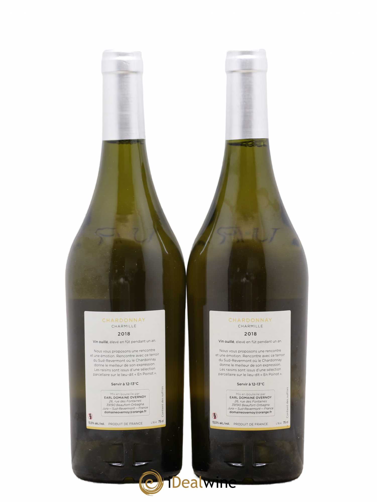 Côtes du Jura Charmille Chardonnay Guillaume Overnoy  (sans prix de réserve) 2018 - Lot de 2 bouteilles - 1