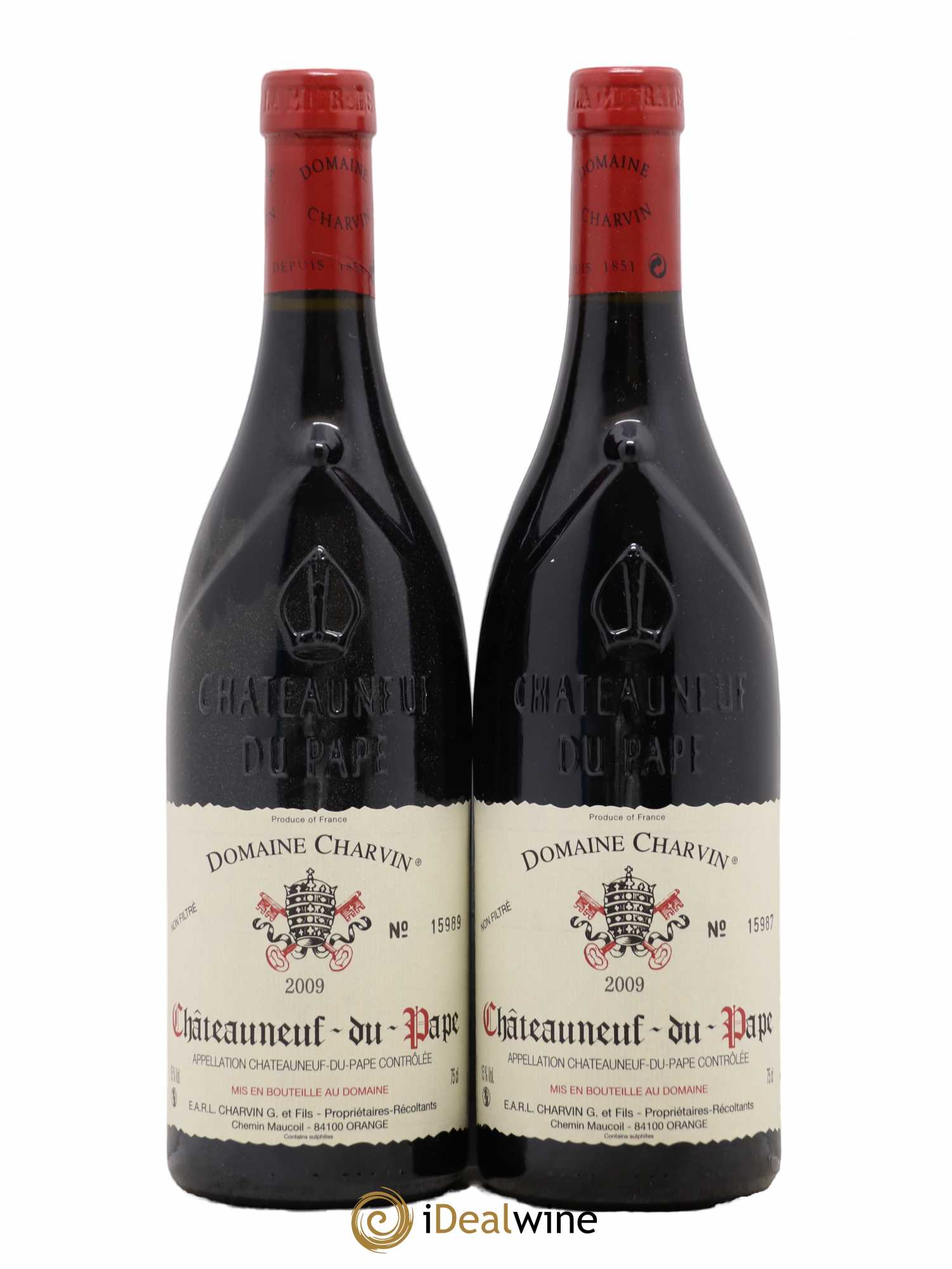 Châteauneuf-du-Pape Charvin (Domaine) (sans prix de réserve) 2009 - Lot de 2 bouteilles - 0