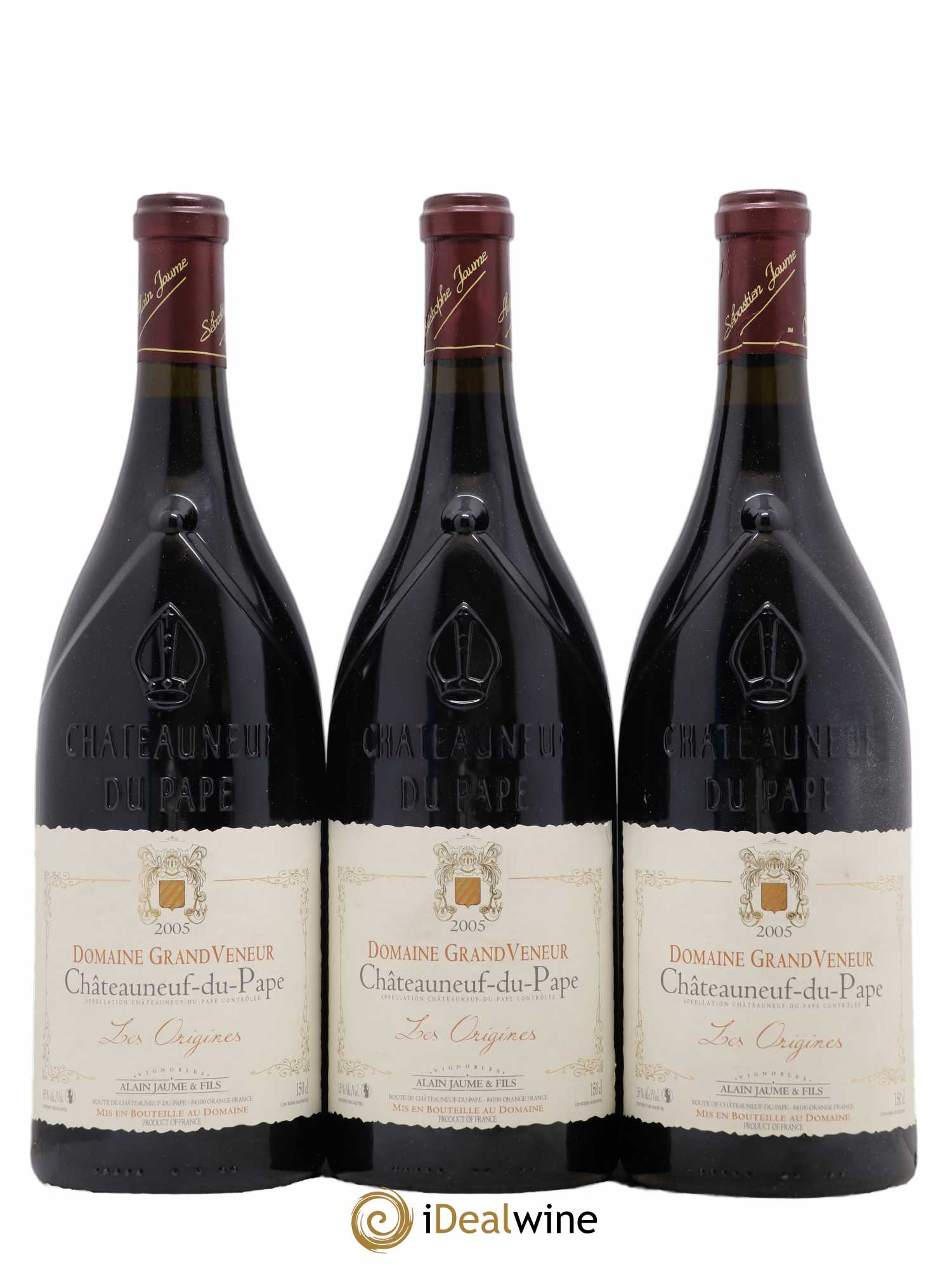 Châteauneuf-du-Pape Les Origines Grand Veneur (Domaine) (sans prix de réserve) 2005 - Lot de 3 magnums - 0