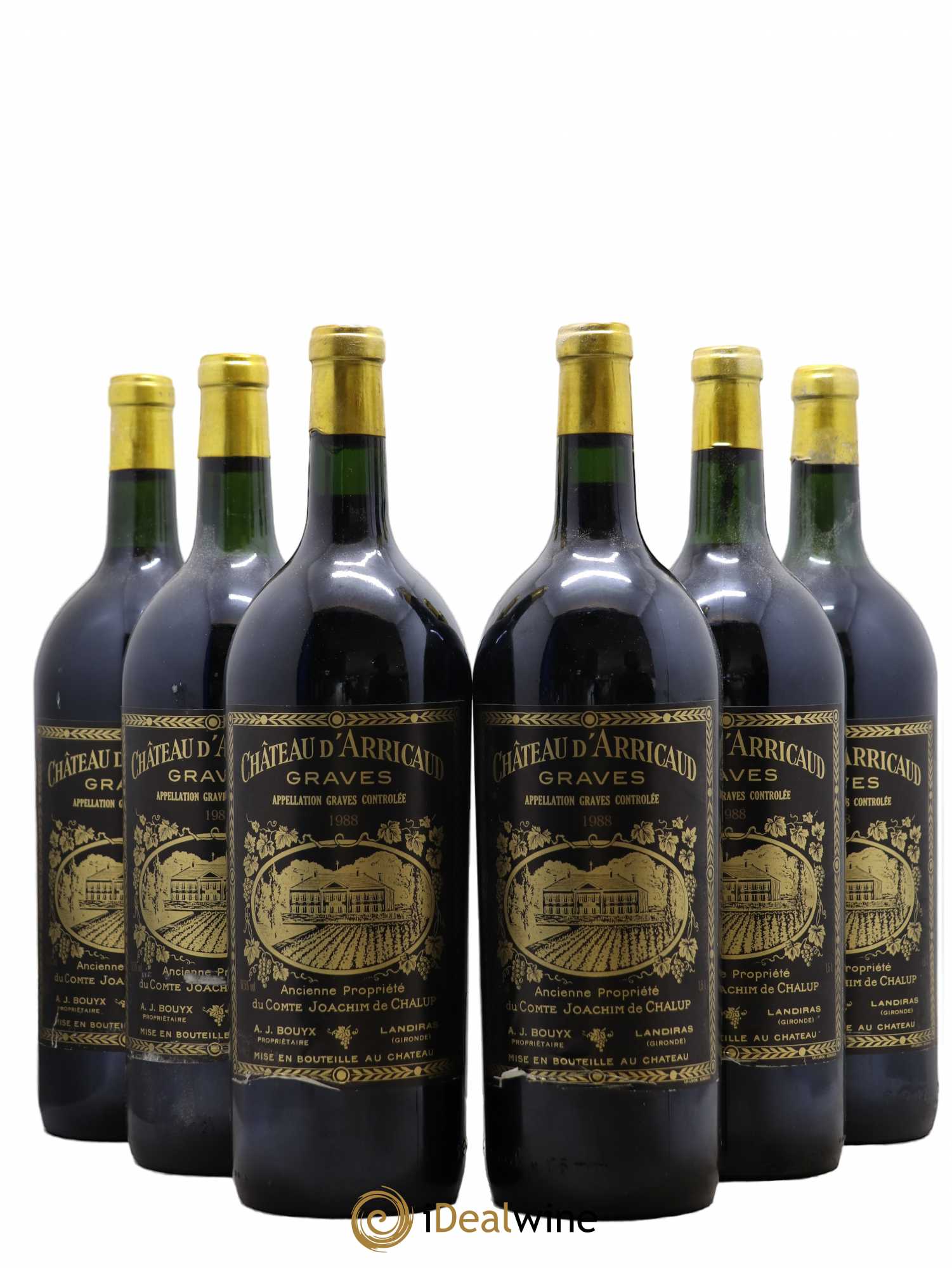 Graves Château d'Arricaud (sans prix de réserve) 1988 - Posten von 6 Magnum - 0