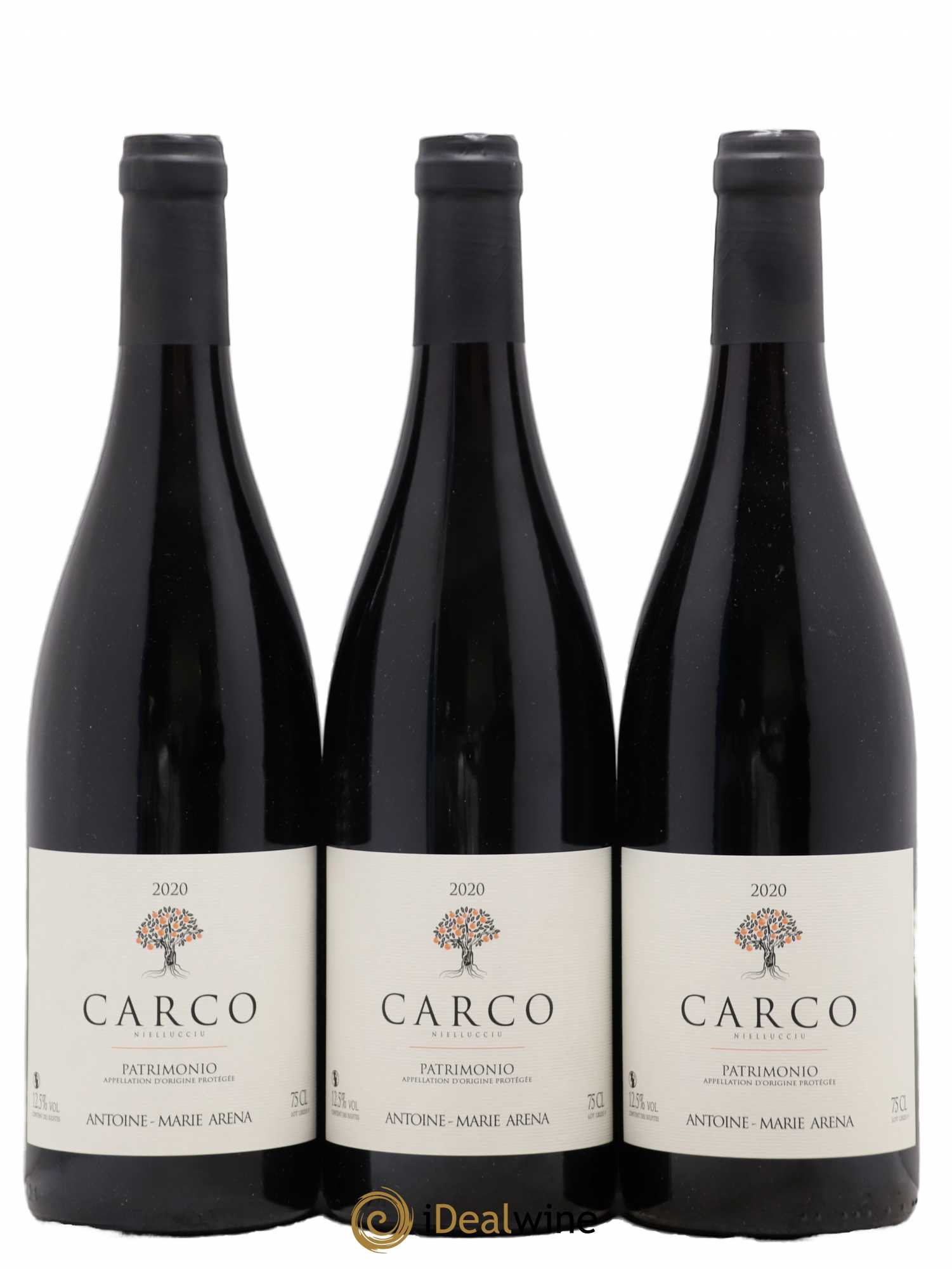 Patrimonio Carco Antoine Arena (sans prix de réserve) 2020 - Lot de 3 bouteilles - 0