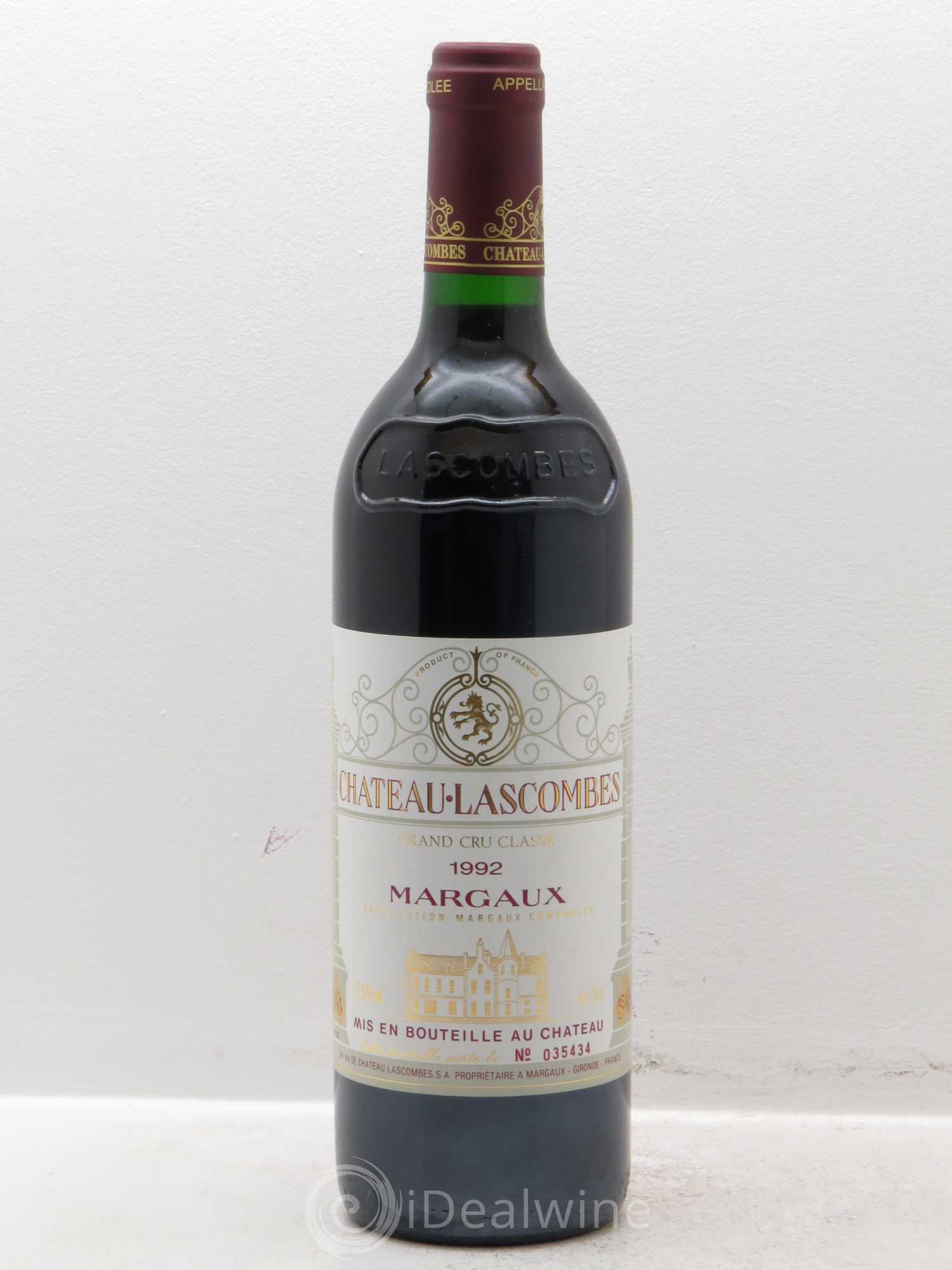Château Lascombes 2ème Grand Cru Classé 1992 - Lot de 12 bouteilles - 0