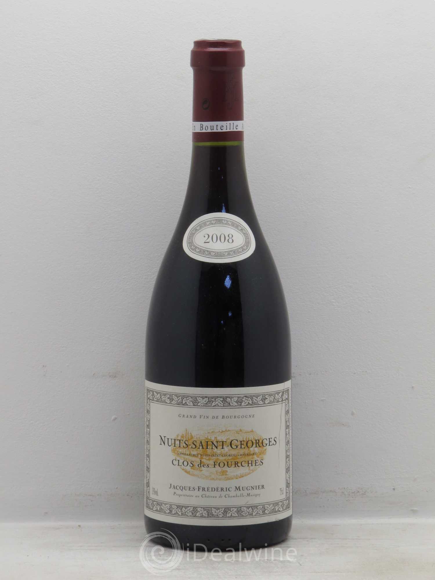 Nuits-Saint-Georges Clos des Fourches Jacques-Frédéric Mugnier 2008 - Lot de 6 bouteilles - 0