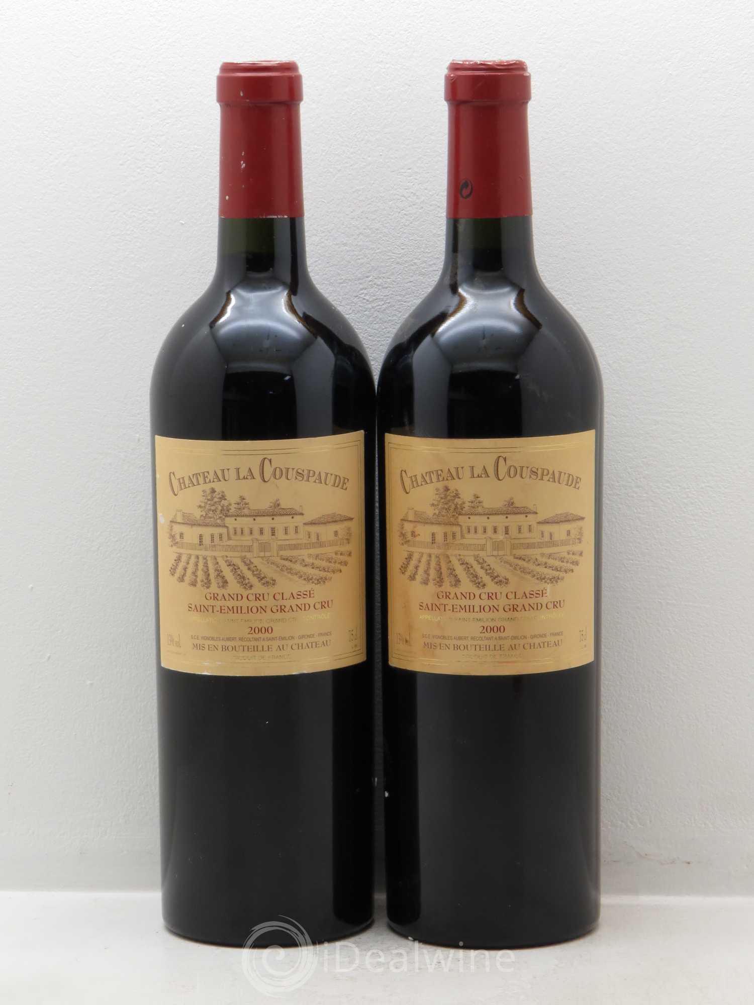 Château la Couspaude Grand Cru Classé 2000 - Lot de 2 bouteilles - 0