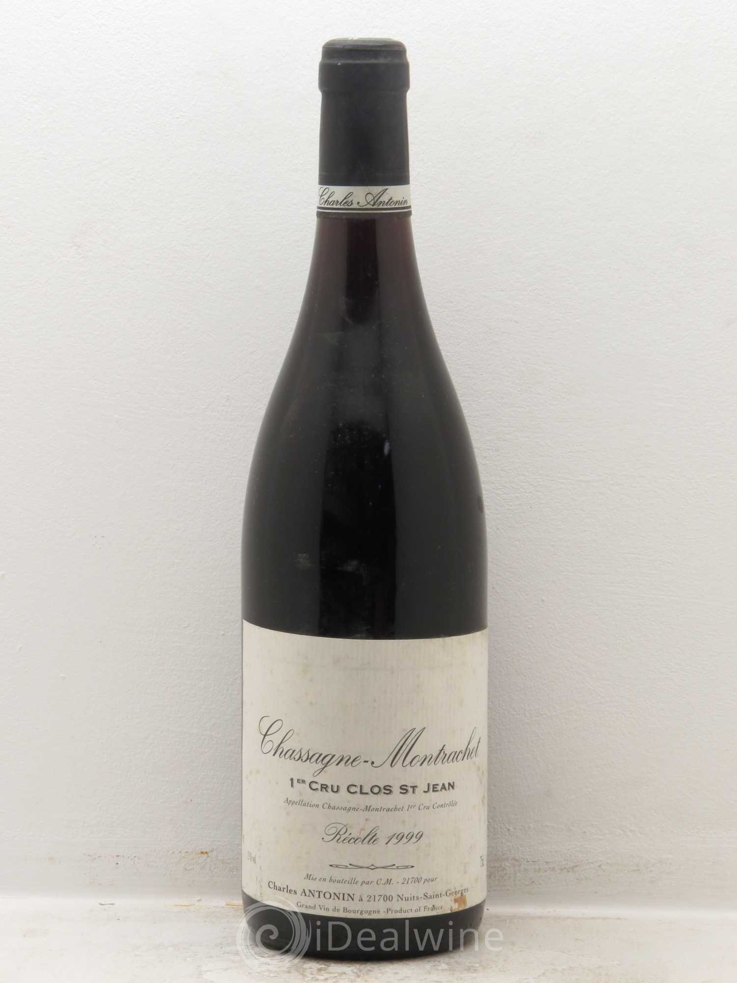 Chassagne-Montrachet 1er Cru Charles Antonin 1999 - Lot de 1 bouteille - 0