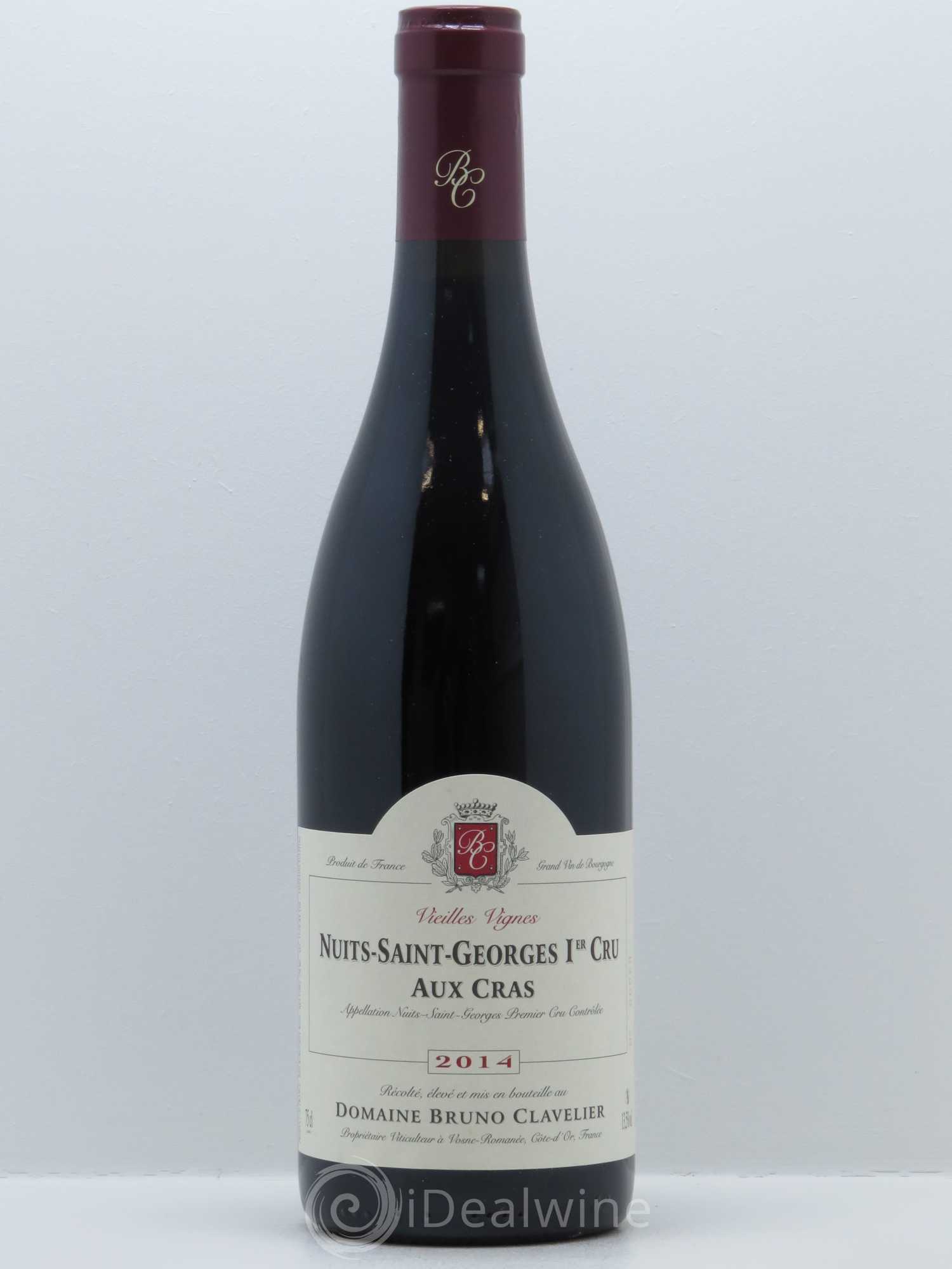 Nuits-Saint-Georges 1er Cru Aux Cras Vieilles Vignes Bruno Clavelier 2014 - Lot de 1 bouteille - 0