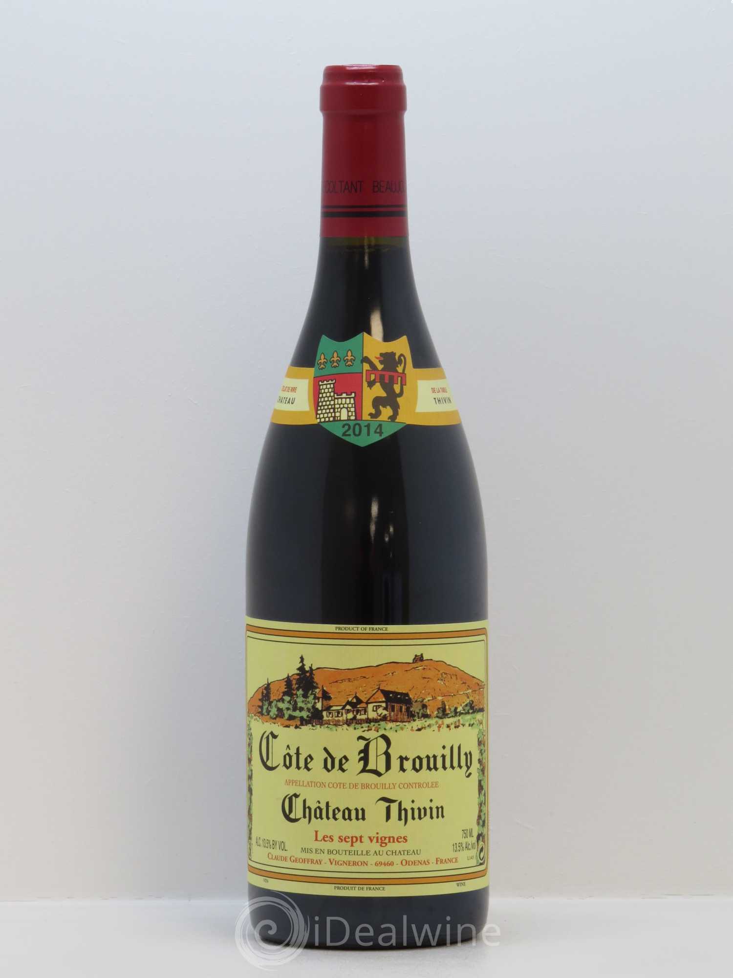 Côte de Brouilly Les 7 Vignes Château Thivin 2014 - Lot de 1 bouteille - 0