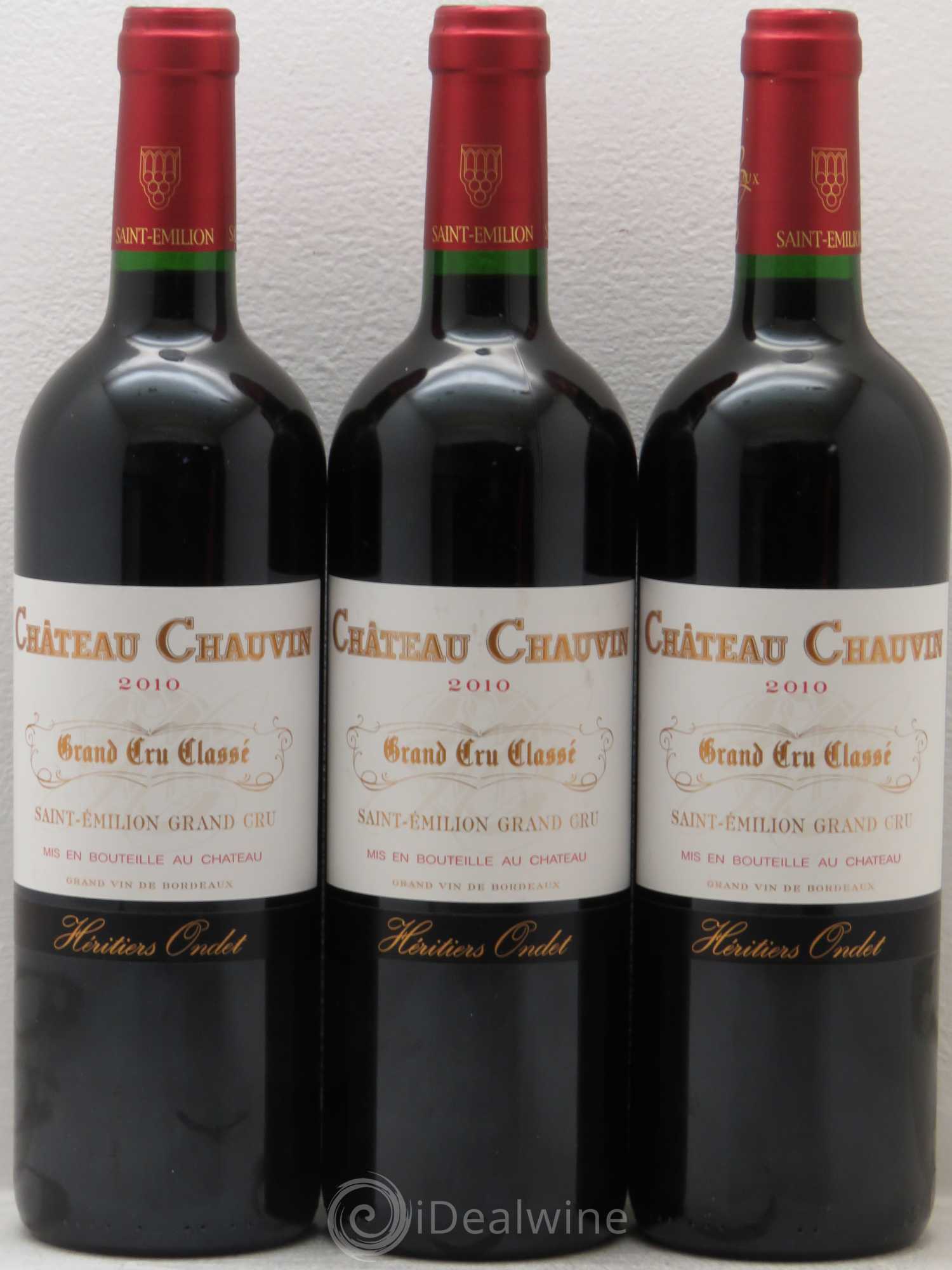 Château Chauvin Grand Cru Classé 2010 - Lot de 3 bouteilles - 0