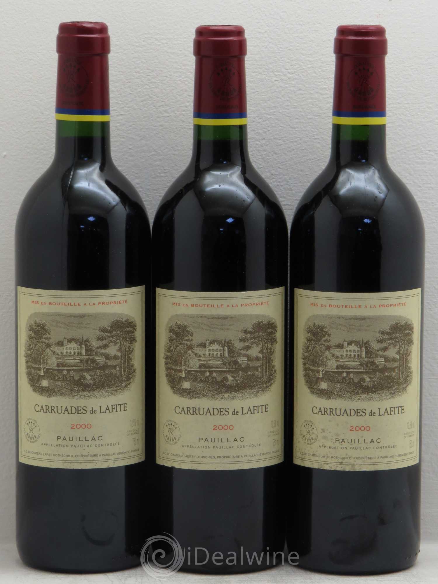 Carruades de Lafite Rothschild Second Vin 2000 - Lot de 3 bouteilles - 0