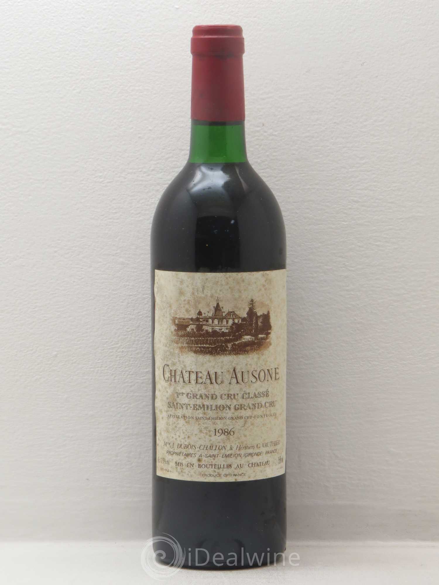 Château Ausone 1er Grand Cru Classé A 1986 - Lot de 1 bouteille - 0