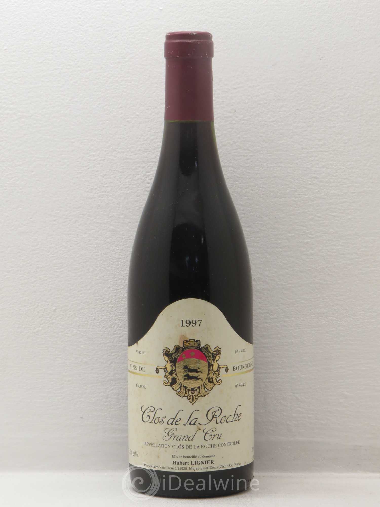 Clos de la Roche Grand Cru Hubert Lignier (Domaine) 1997 - Lot de 1 bouteille - 0