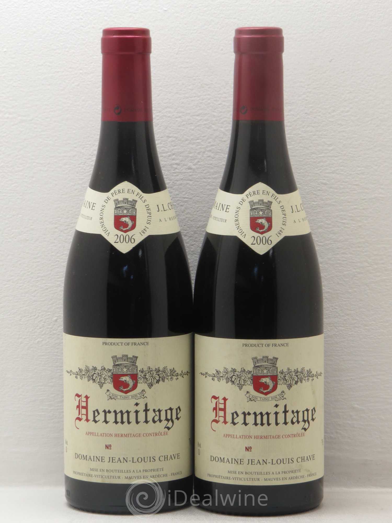 Hermitage Jean-Louis Chave 2006 - Lot de 2 bouteilles - 0