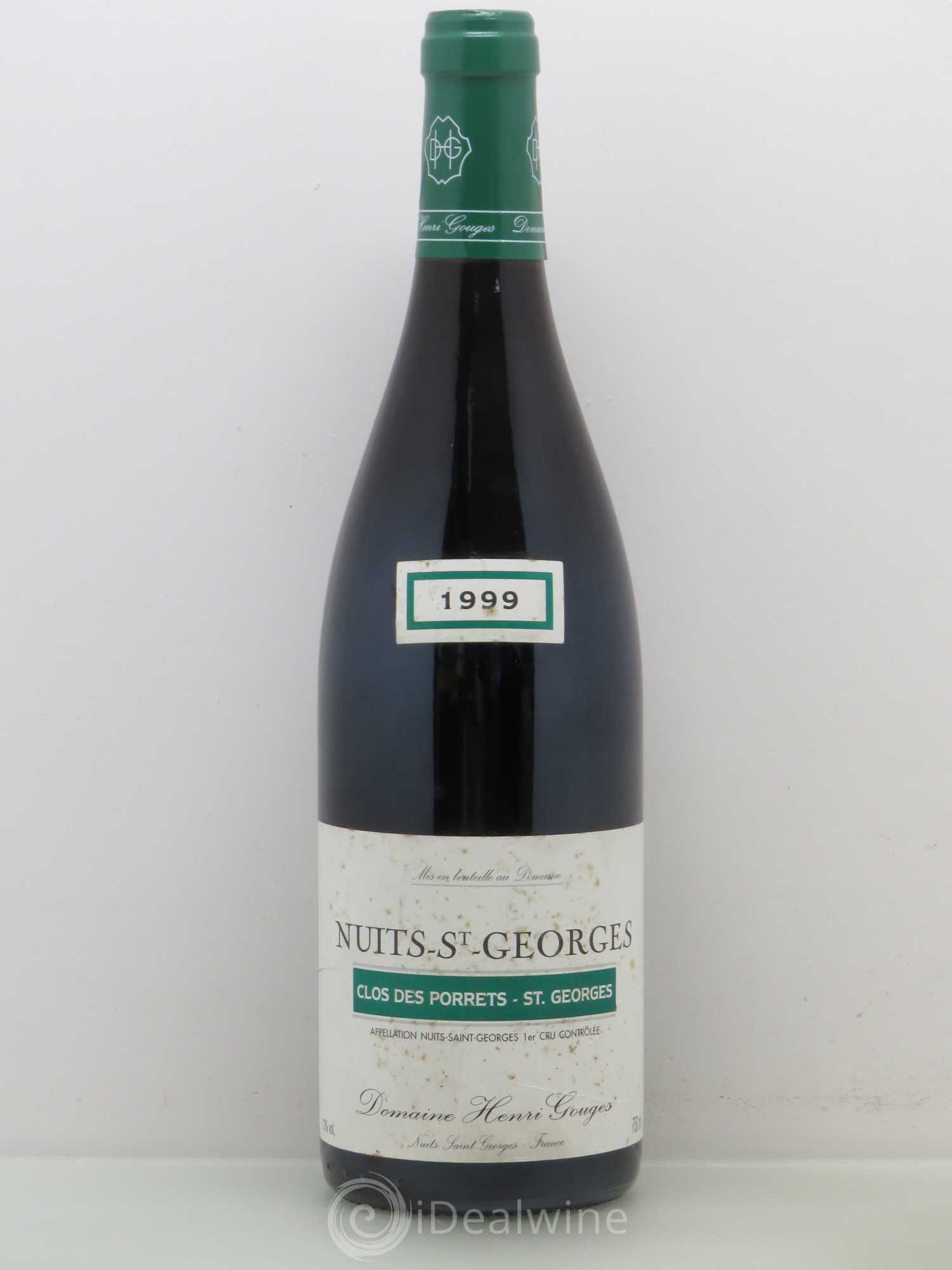 Nuits-Saint-Georges 1er Cru Clos des Porrets St Georges Henri Gouges 1999 - Lot de 1 bouteille - 0