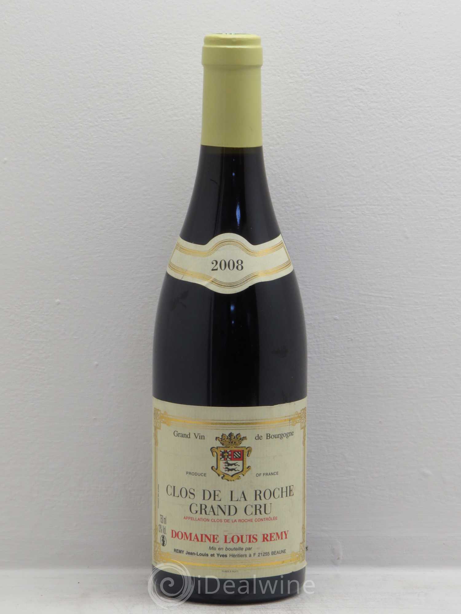Clos de la Roche Grand Cru Louis Remy - Chantal Remy (Domaine) 2008 - Posten von 1 Flasche - 0