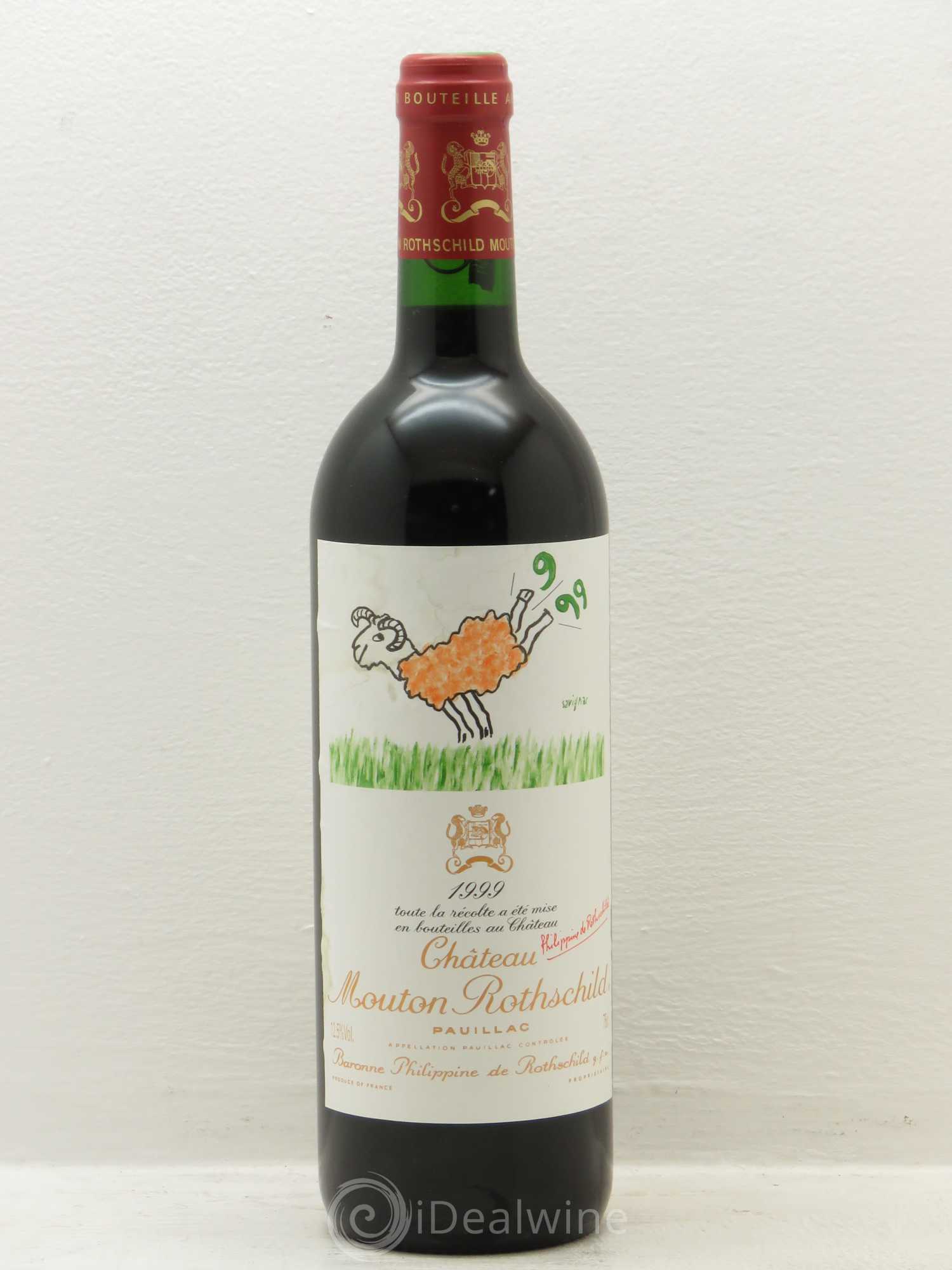 Château Mouton Rothschild 1er Grand Cru Classé 1999 - Lot de 1 bouteille - 0