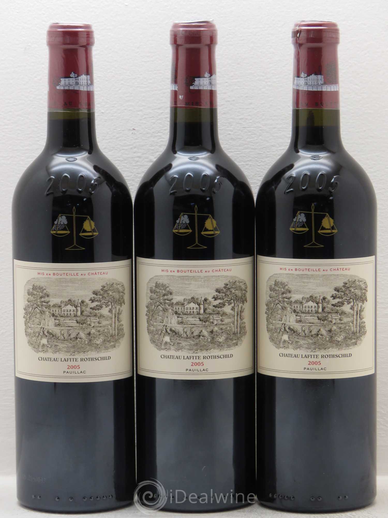 Château Lafite Rothschild 1er Grand Cru Classé 2005 - Posten von 3 Flaschen - 0