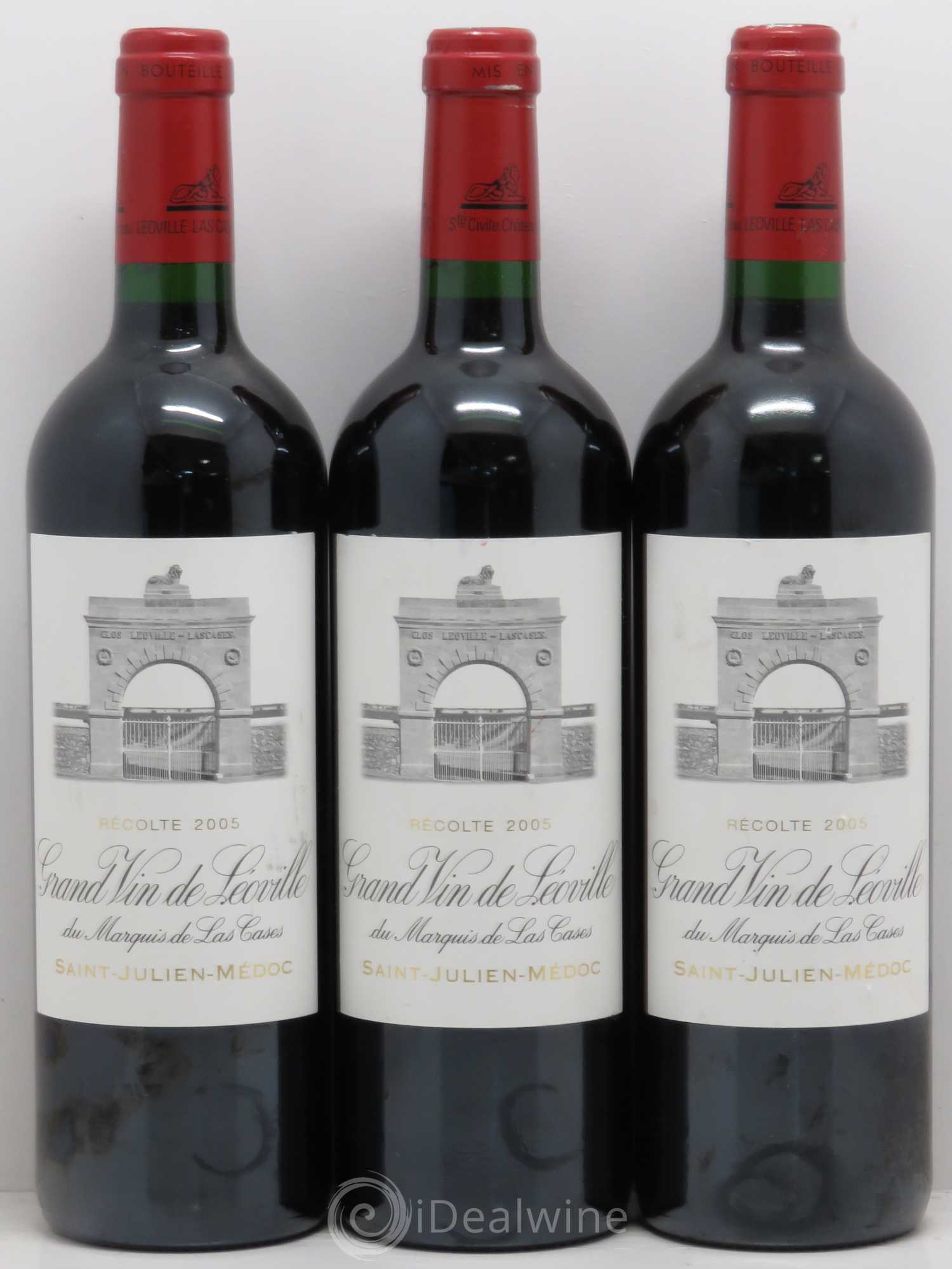 Château Léoville Las Cases 2ème Grand Cru Classé 2005 - Lot de 3 bouteilles - 0