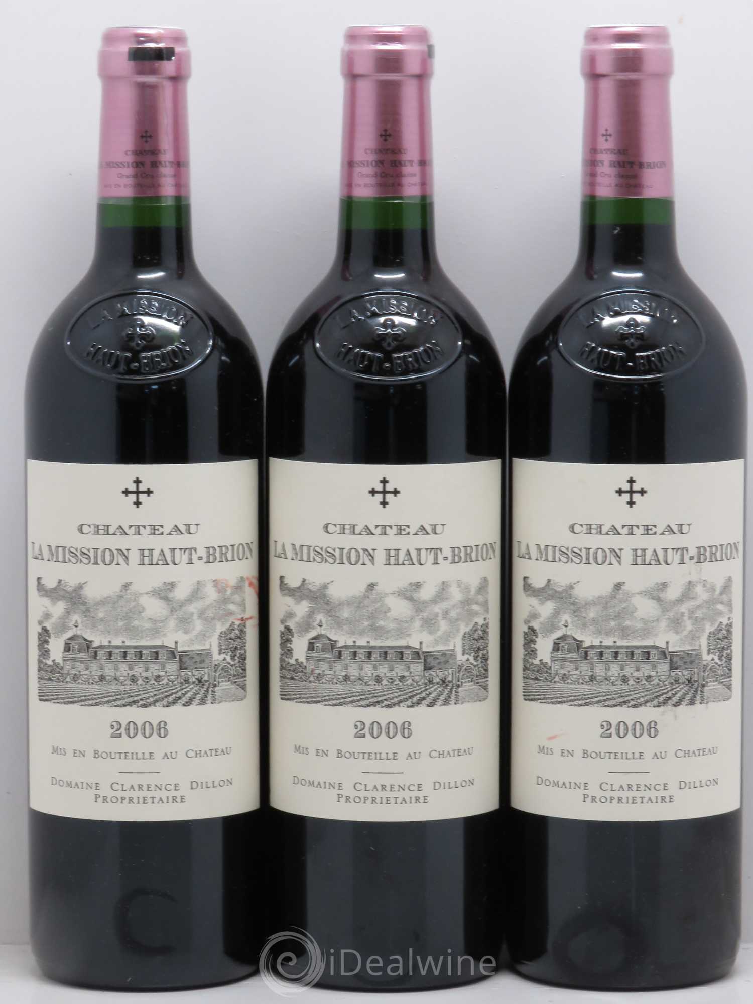 Château la Mission Haut-Brion Cru Classé de Graves 2006 - Lot de 3 bouteilles - 0