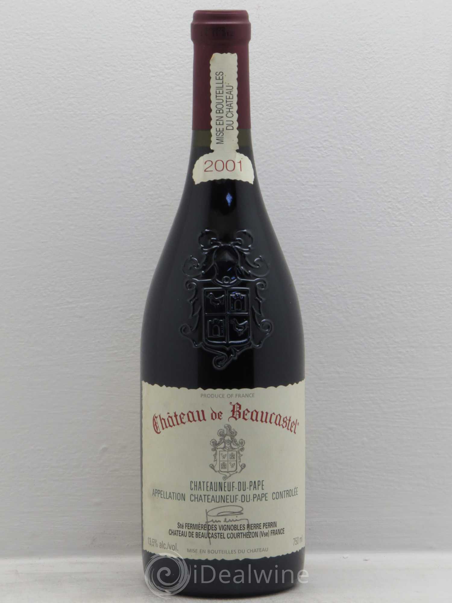 Châteauneuf-du-Pape Château de Beaucastel Famille Perrin 2001 - Lot de 1 bouteille - 0