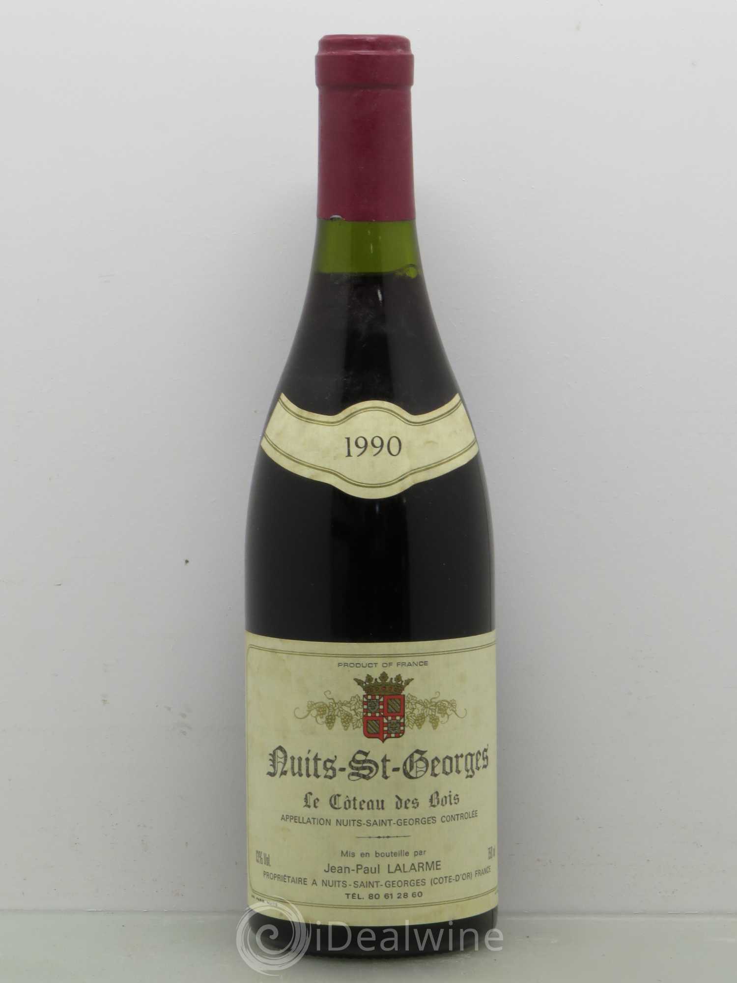 Nuits-Saint-Georges Le Côteau Des Bois Jp Lalarme 1990 - Posten von 1 Flasche - 0