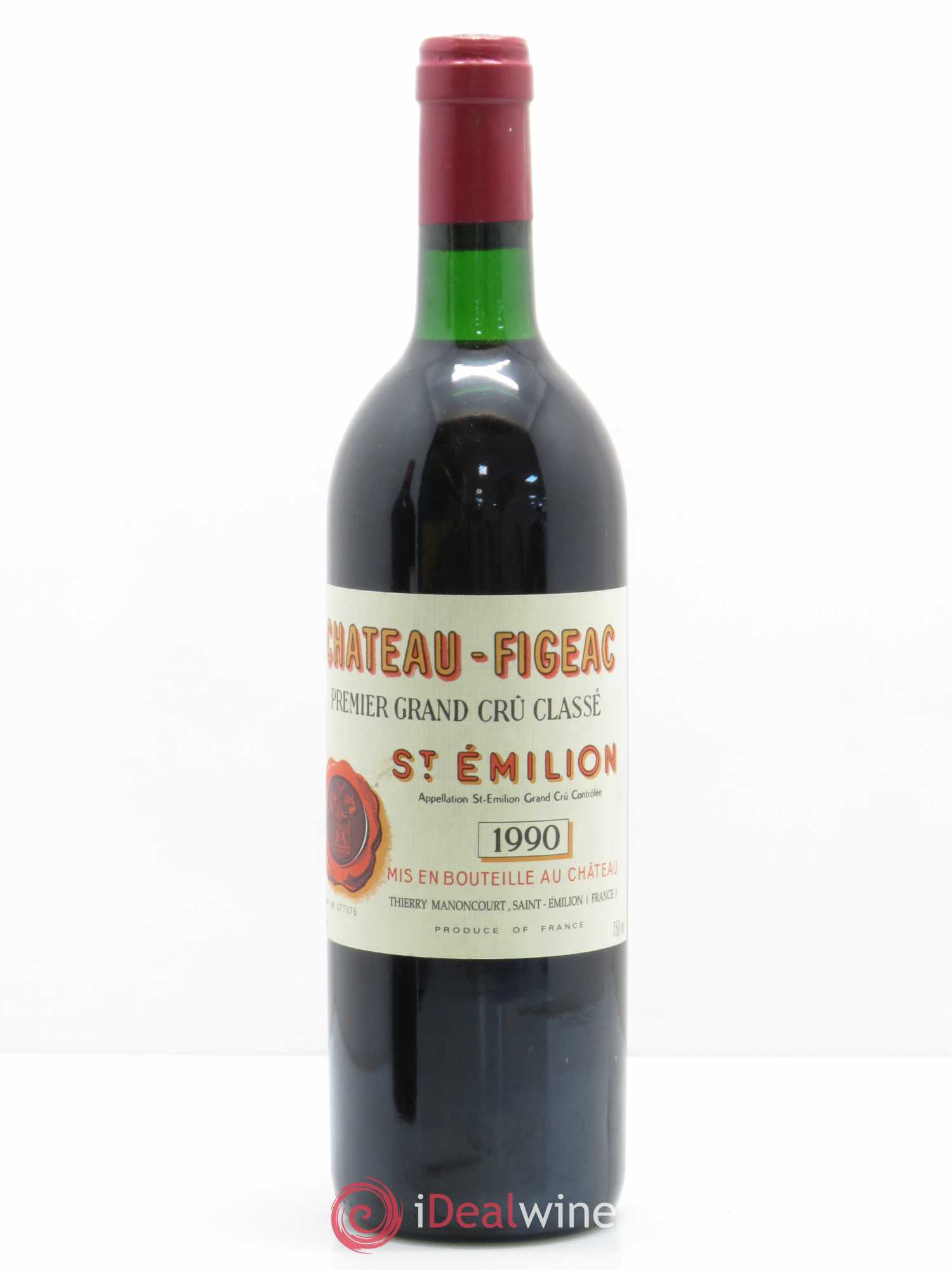 Château Figeac 1er Grand Cru Classé A 1990 - Lot de 1 bouteille - 0