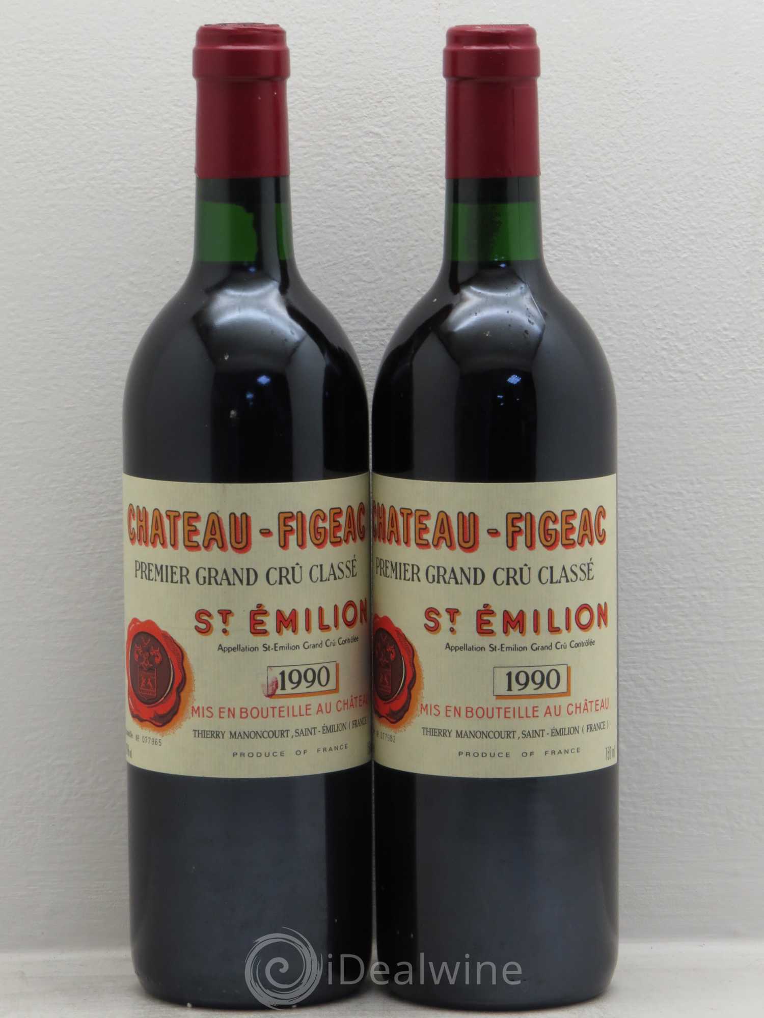 Château Figeac 1er Grand Cru Classé A 1990 - Lot de 2 bouteilles - 0