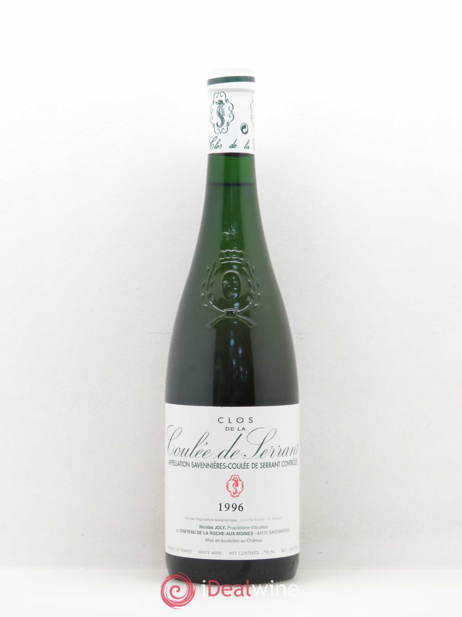 Savennières Clos de la Coulée de Serrant Vignobles de la Coulée de Serrant - Nicolas Joly 1996 - Lot de 1 bouteille - 0