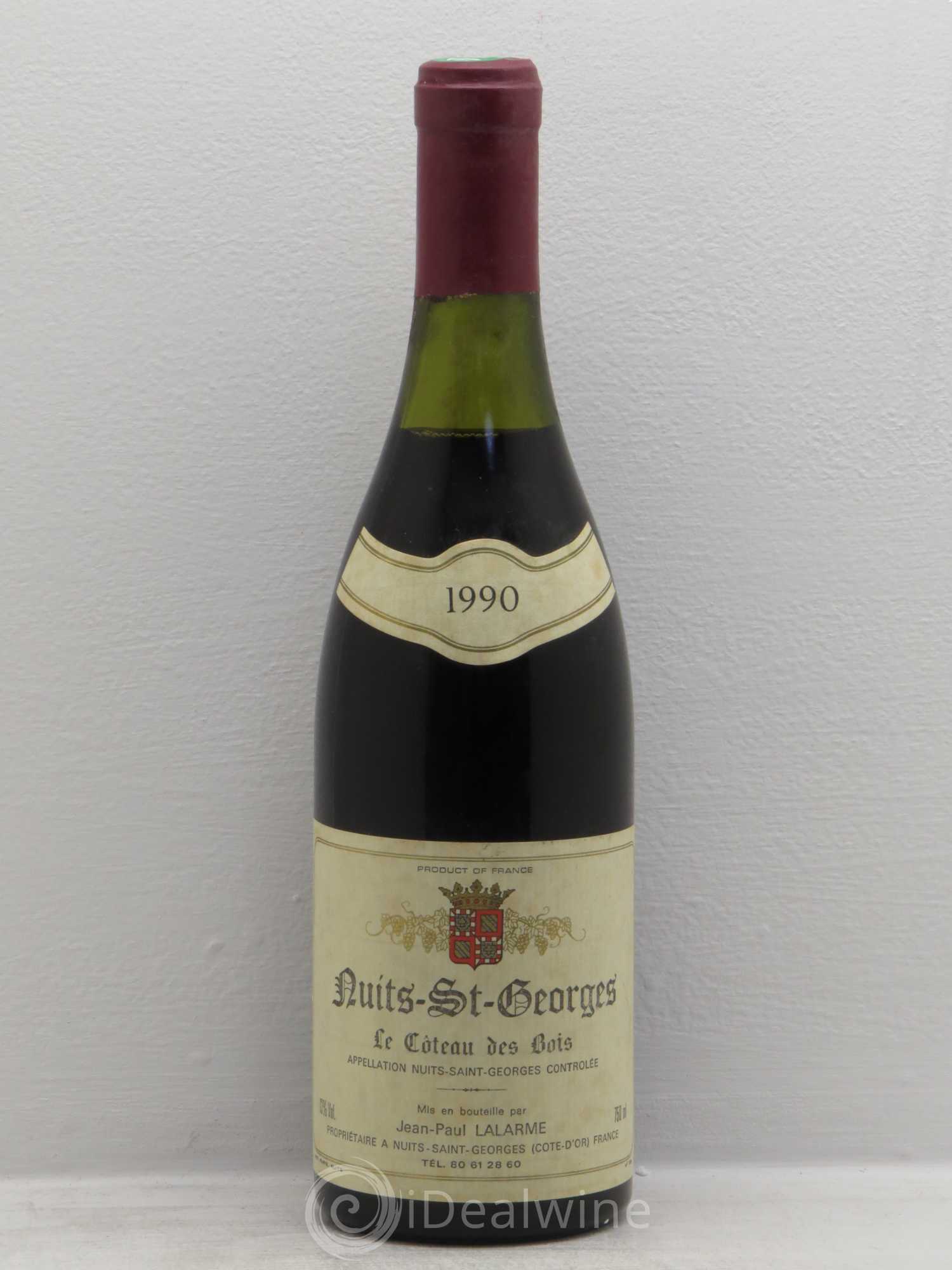 Nuits-Saint-Georges Le Coteau des Bois JP Lalarme 1990 - Posten von 1 Flasche - 0