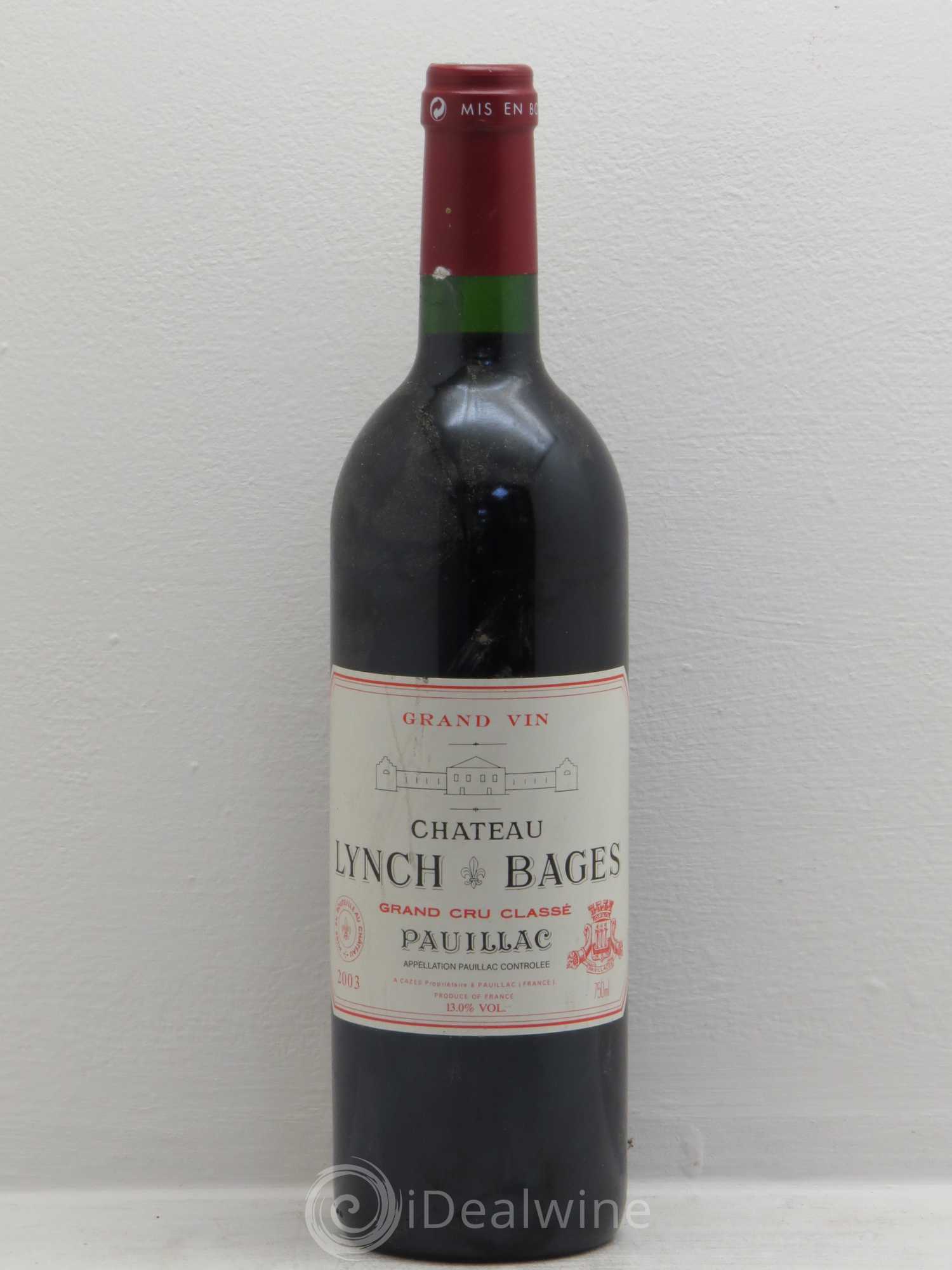 Château Lynch Bages 5ème Grand Cru Classé 2003 - Lot de 1 bouteille - 0