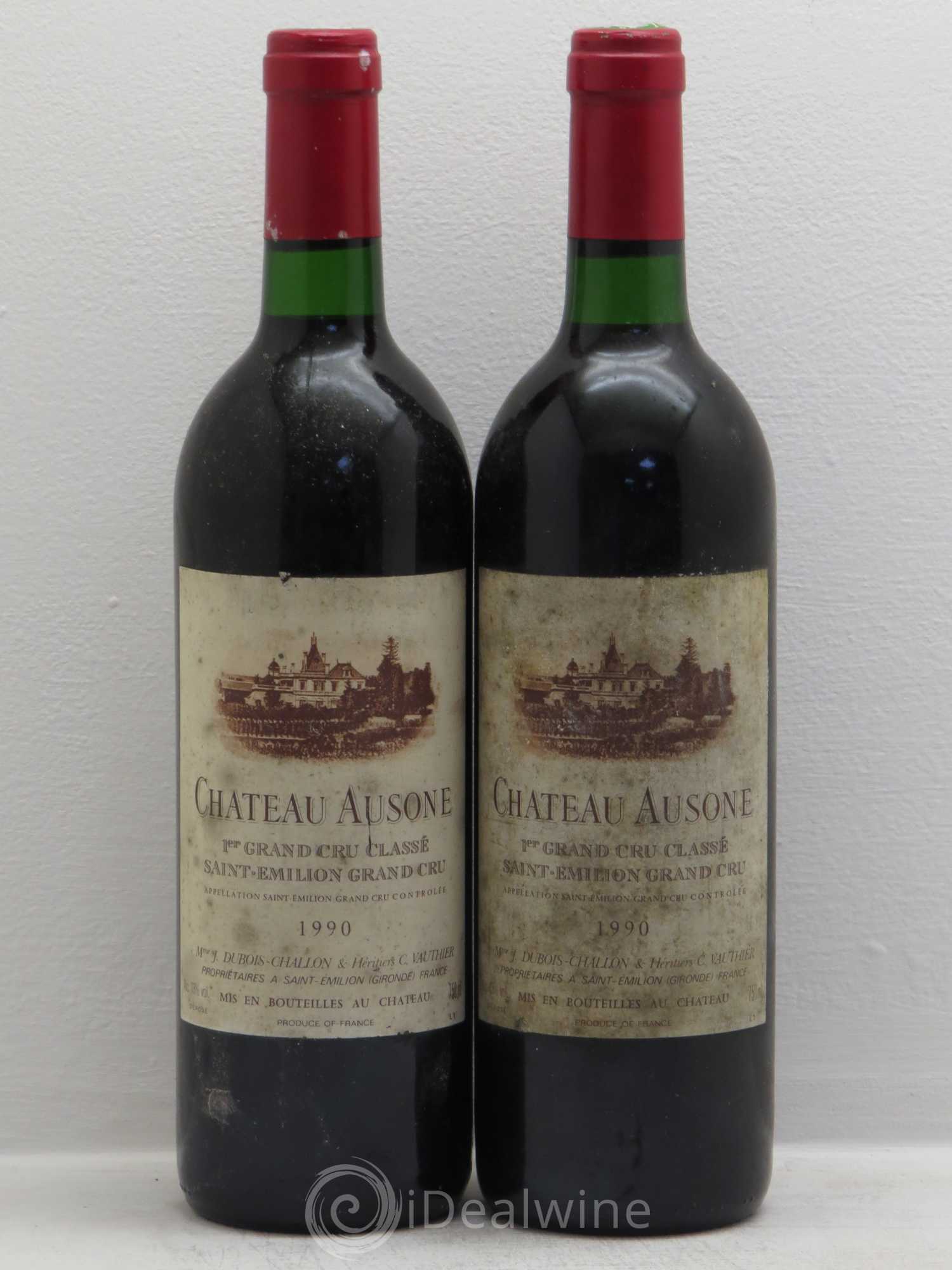 Château Ausone 1er Grand Cru Classé A 1990 - Lot de 2 bouteilles - 0