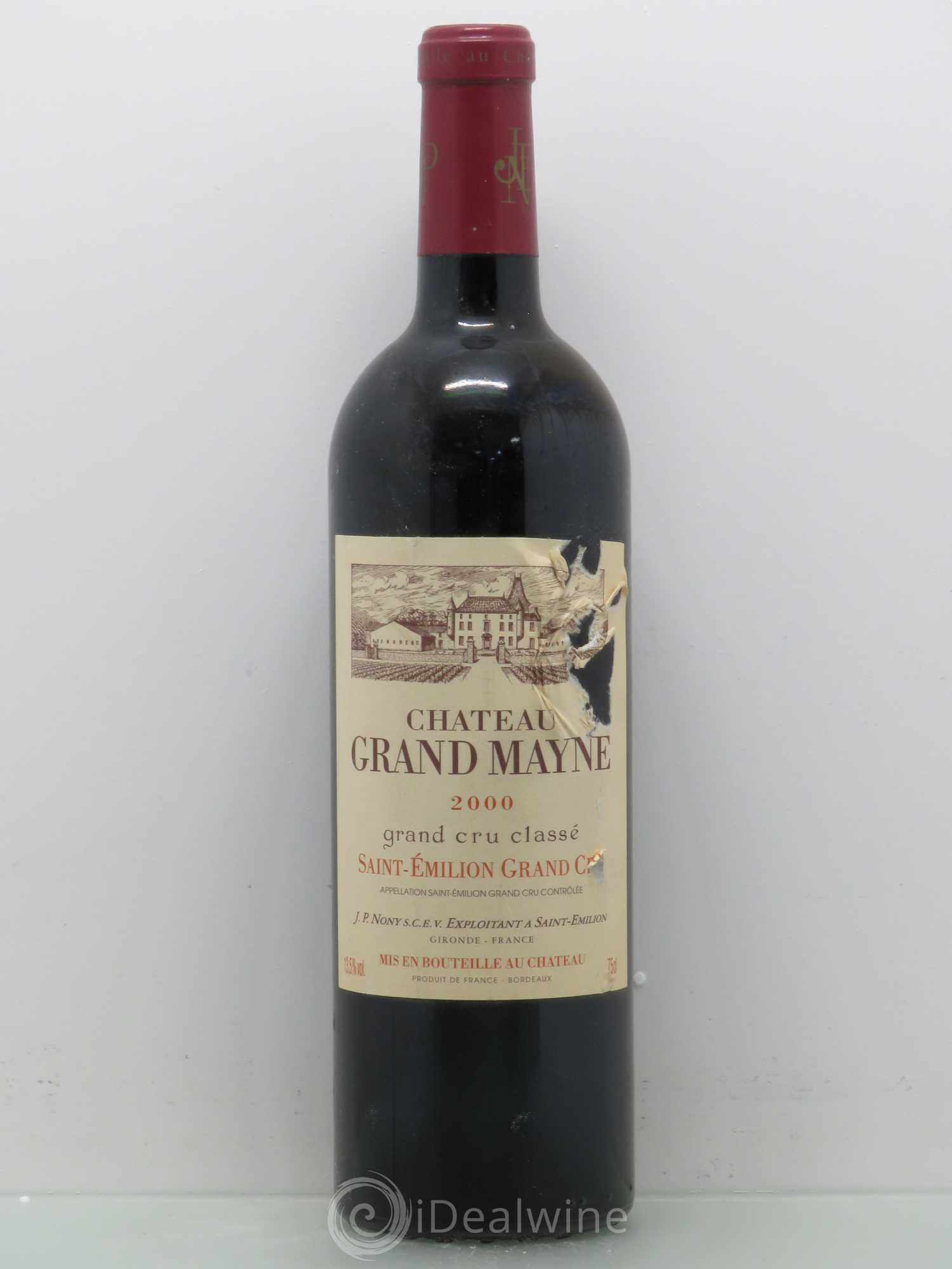 Château Grand Mayne Grand Cru Classé 2000 - Lot de 1 bouteille - 0