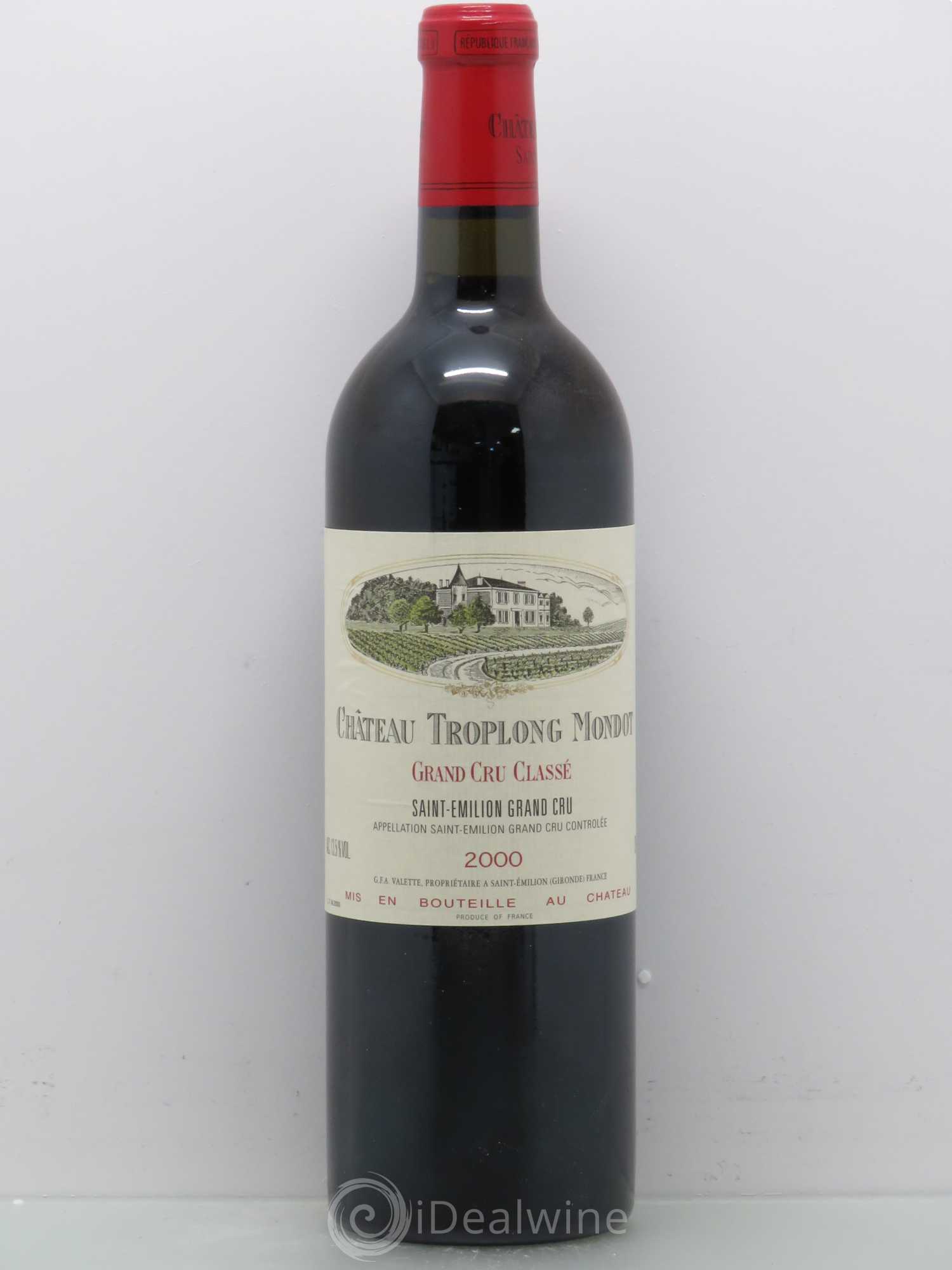 Château Troplong Mondot 1er Grand Cru Classé B 2000 - Lot de 1 bouteille - 0