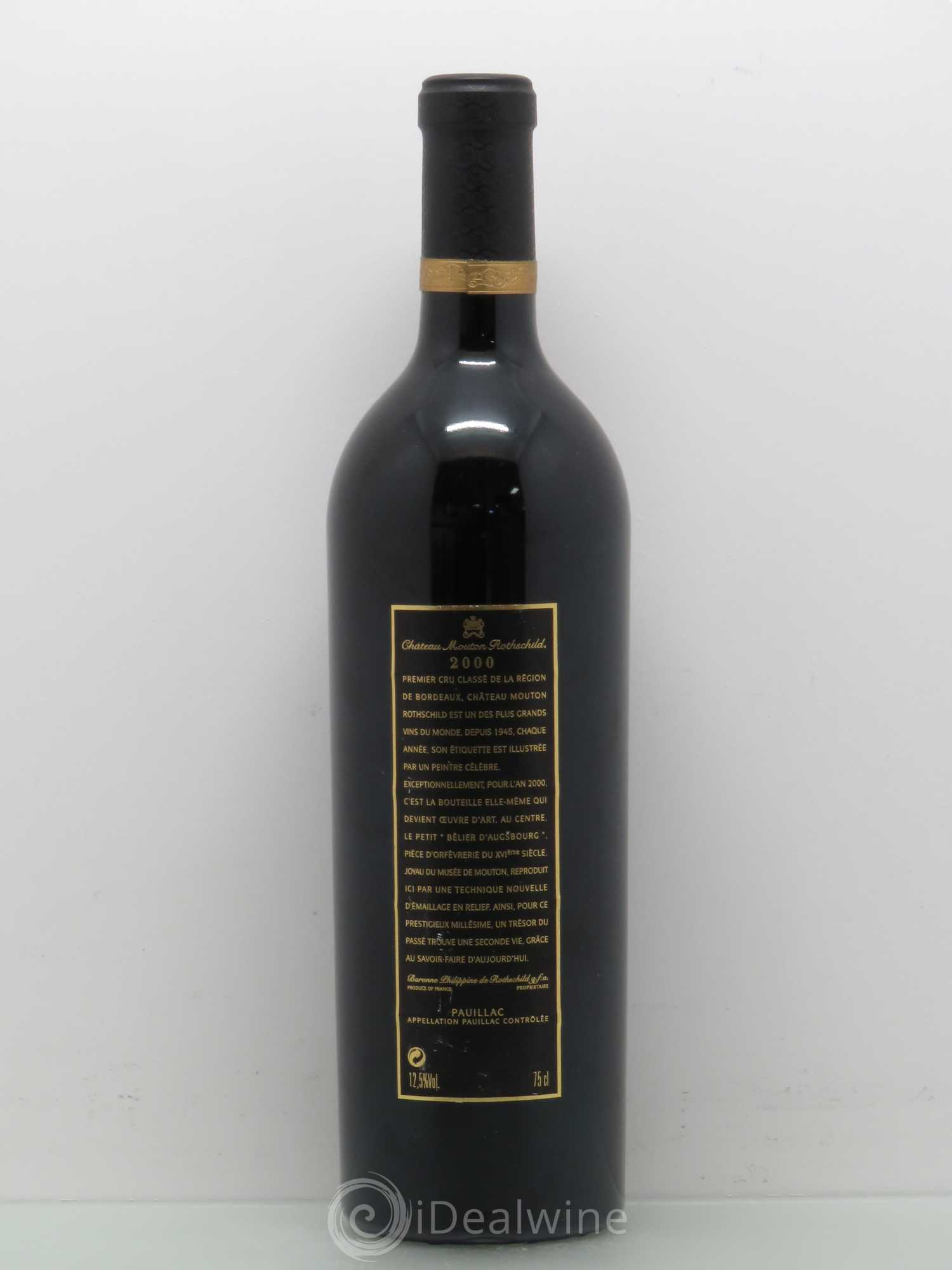 Château Mouton Rothschild 1er Grand Cru Classé 2000 - Lot de 1 bouteille - 1