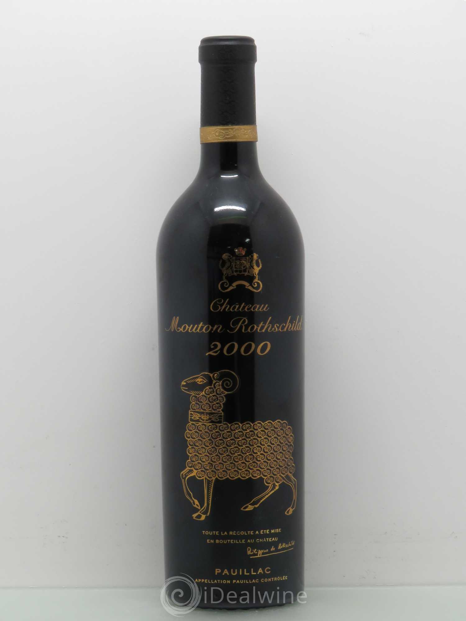 Château Mouton Rothschild 1er Grand Cru Classé 2000 - Lot de 1 bouteille - 0