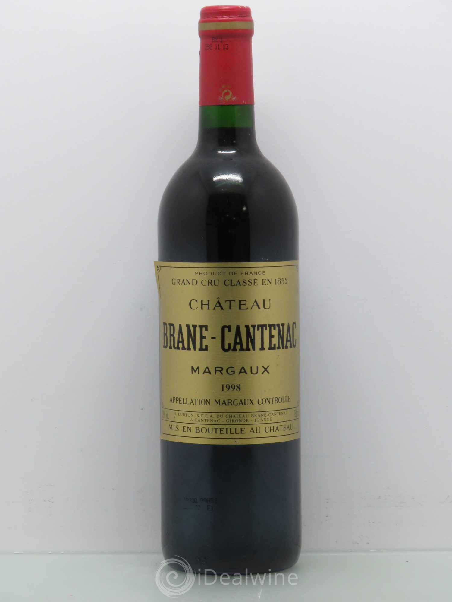Château Brane Cantenac 2ème Grand Cru Classé 1998 - Lot de 1 bouteille - 0