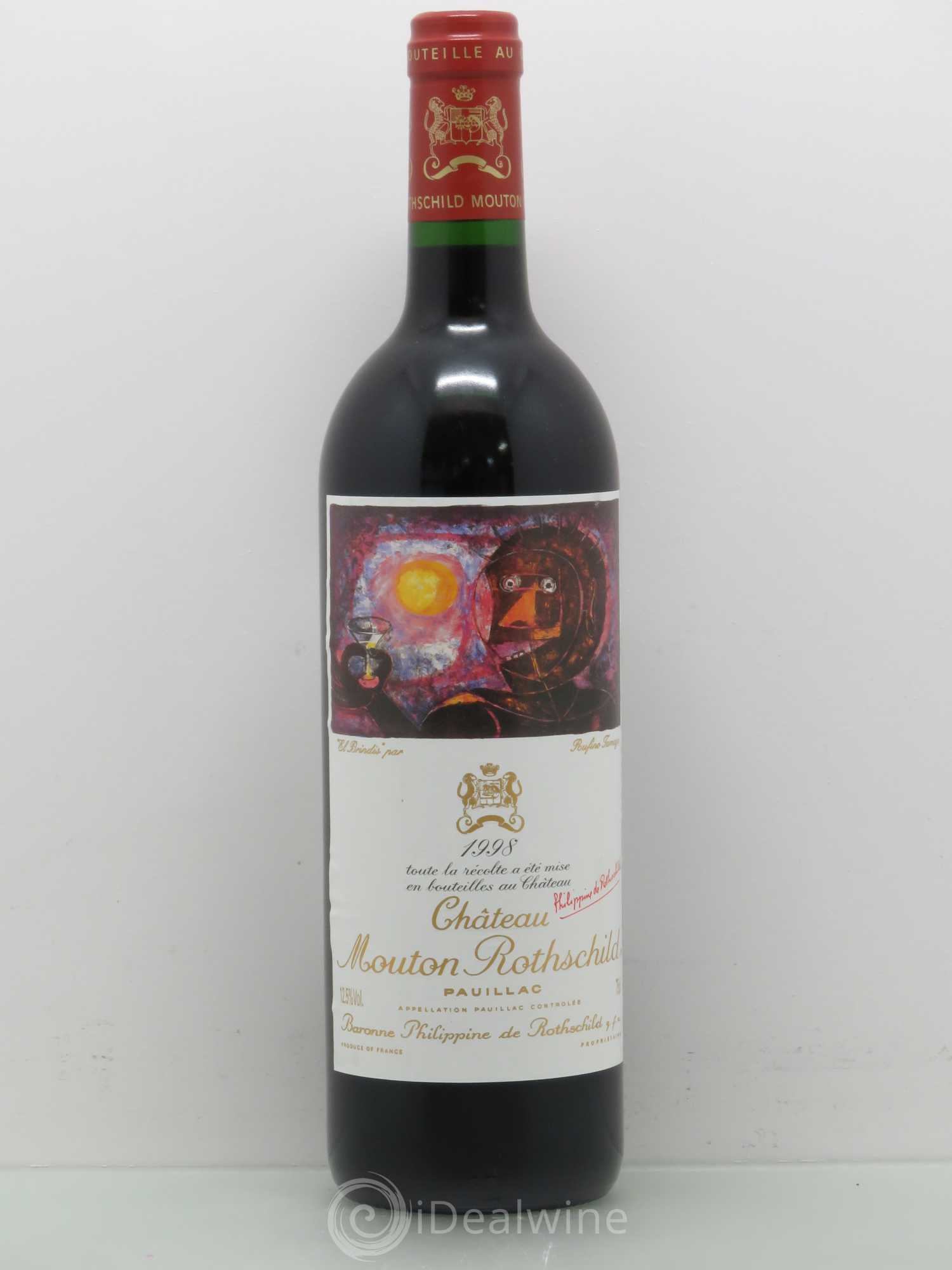 Château Mouton Rothschild 1er Grand Cru Classé 1998 - Lot de 1 bouteille - 0