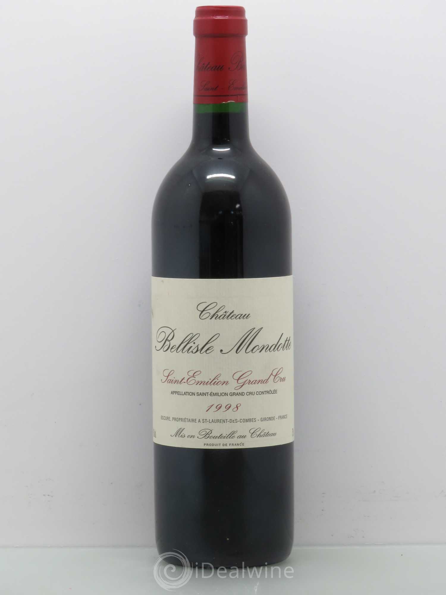 Château Bellisle Mondotte 1998 - Lot de 1 bouteille - 0