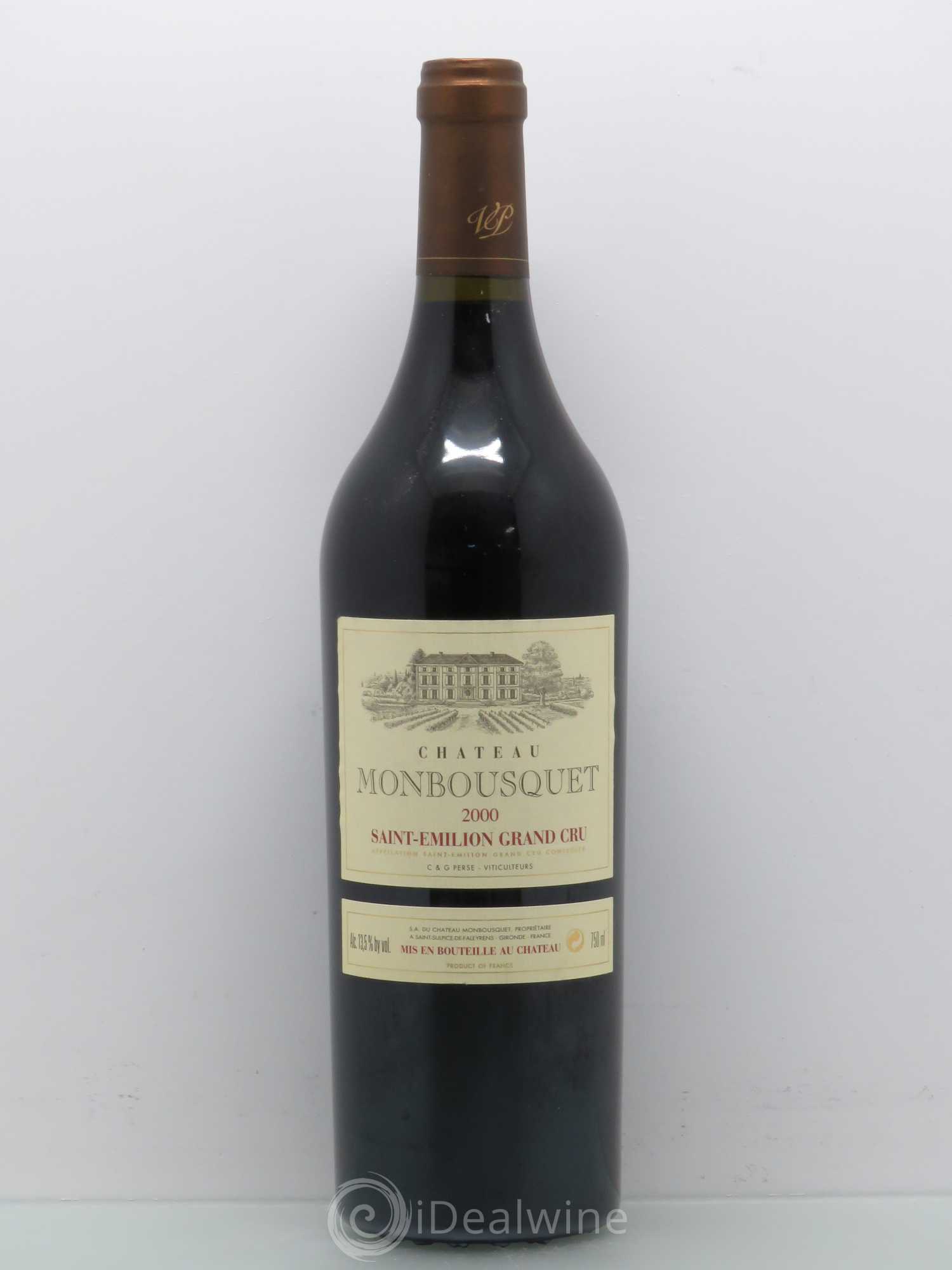Château Monbousquet Grand Cru Classé 2000 - Lot de 1 bouteille - 0