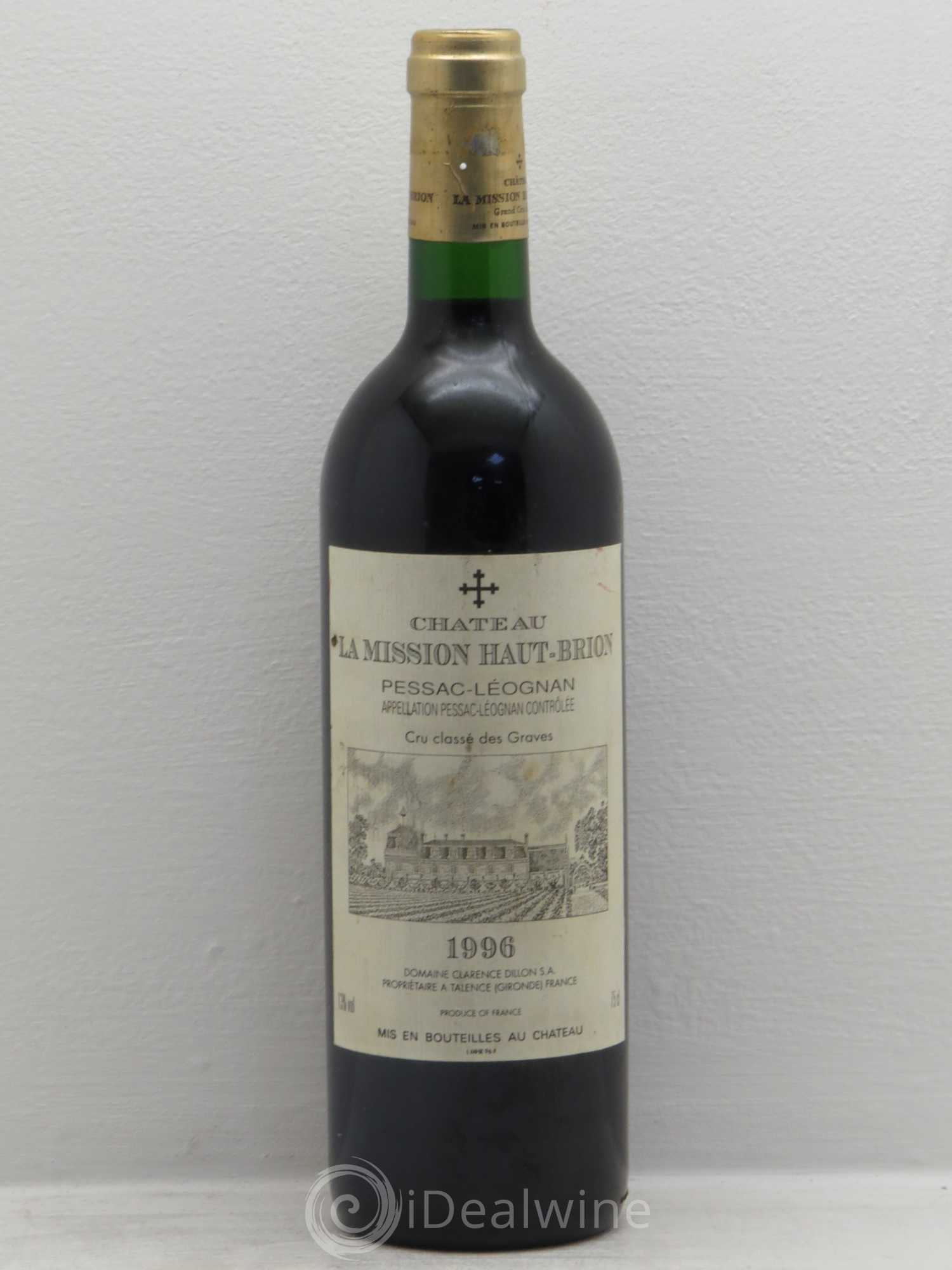 Château la Mission Haut-Brion Cru Classé de Graves 1996 - Lot de 1 bouteille - 0