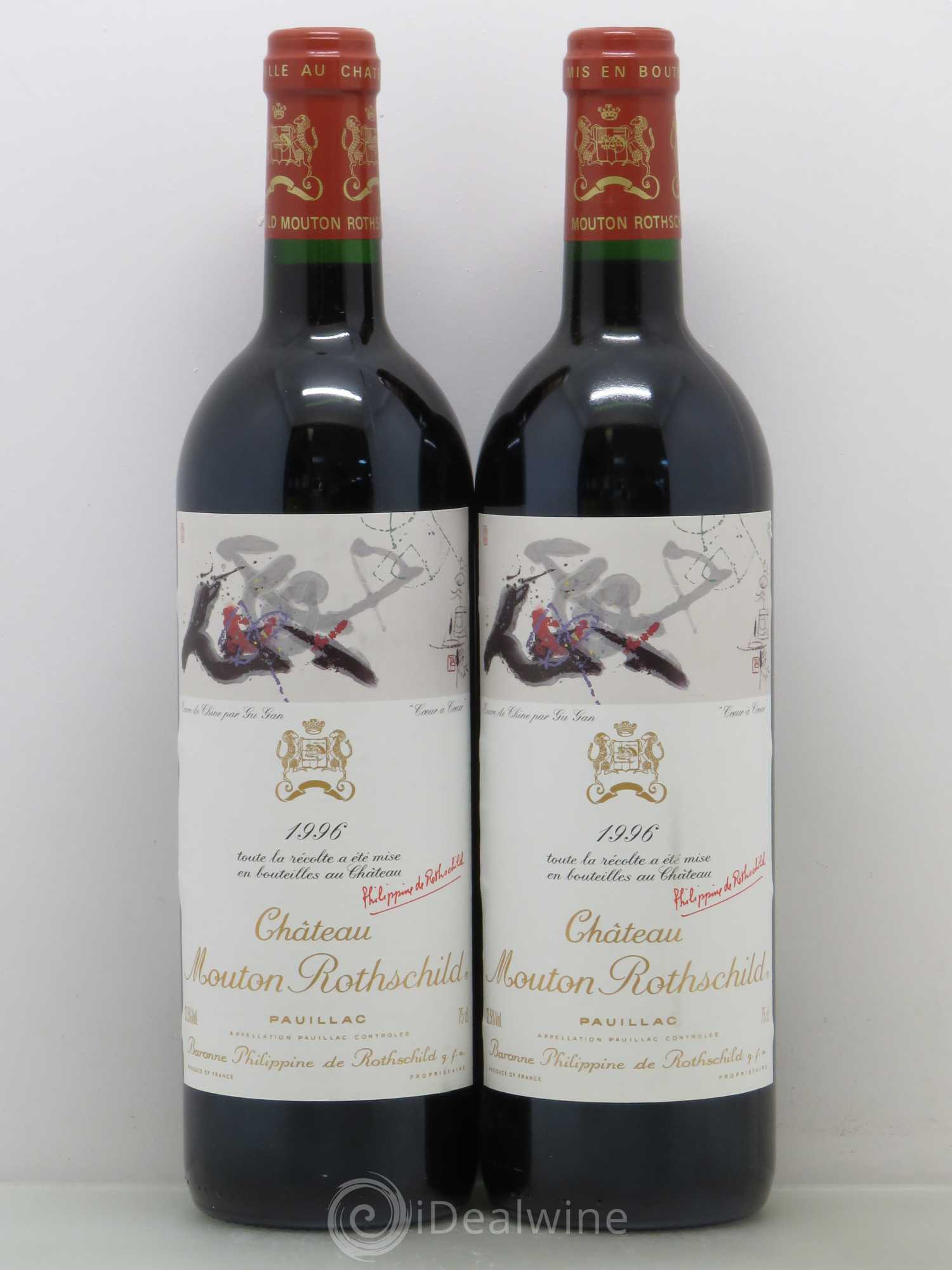 Château Mouton Rothschild 1er Grand Cru Classé 1996 - Lot de 2 bouteilles - 0
