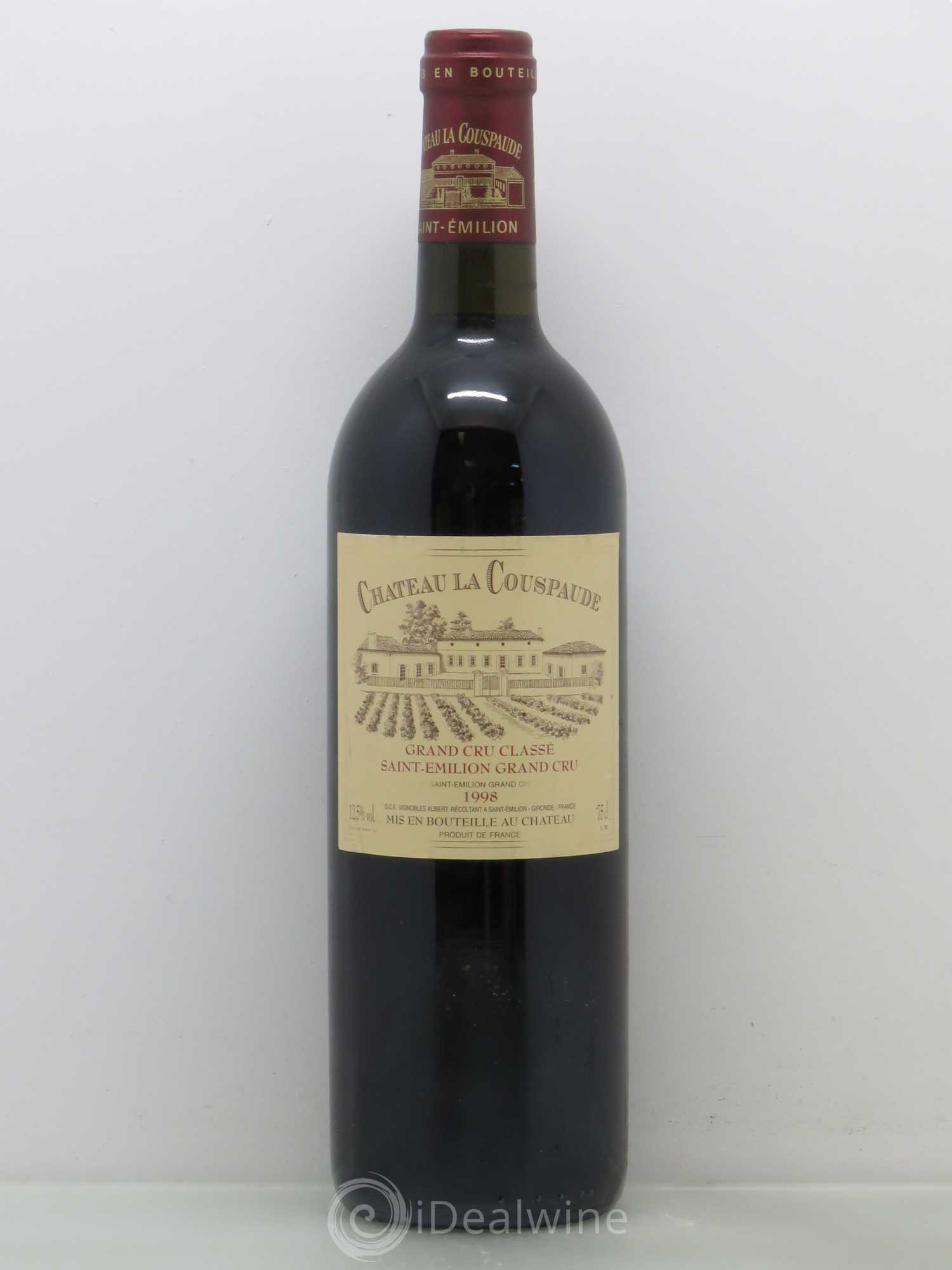 Château la Couspaude Grand Cru Classé 1998 - Lot de 1 bouteille - 0