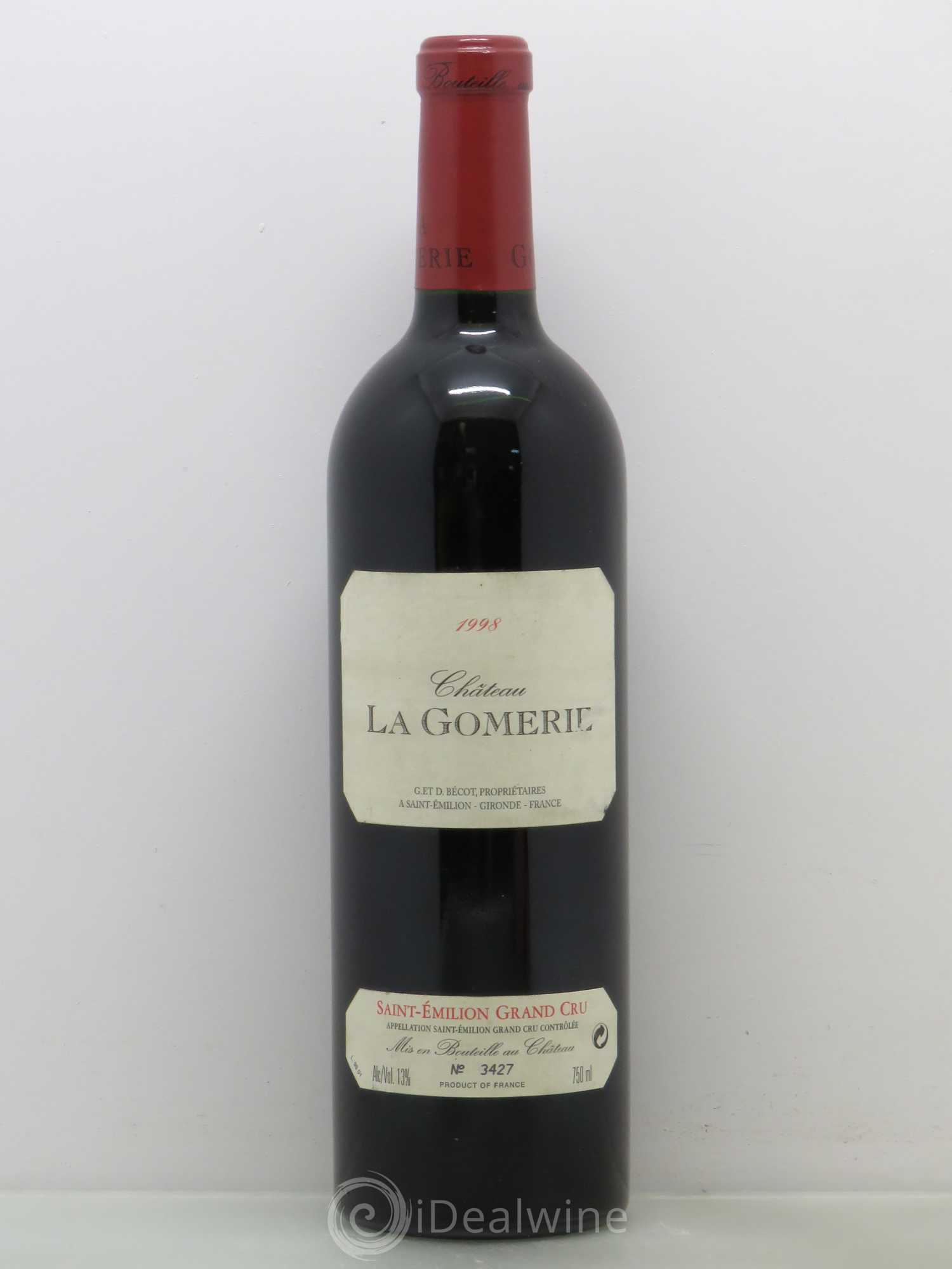 Château La Gomerie 1998 - Lot de 1 bouteille - 0