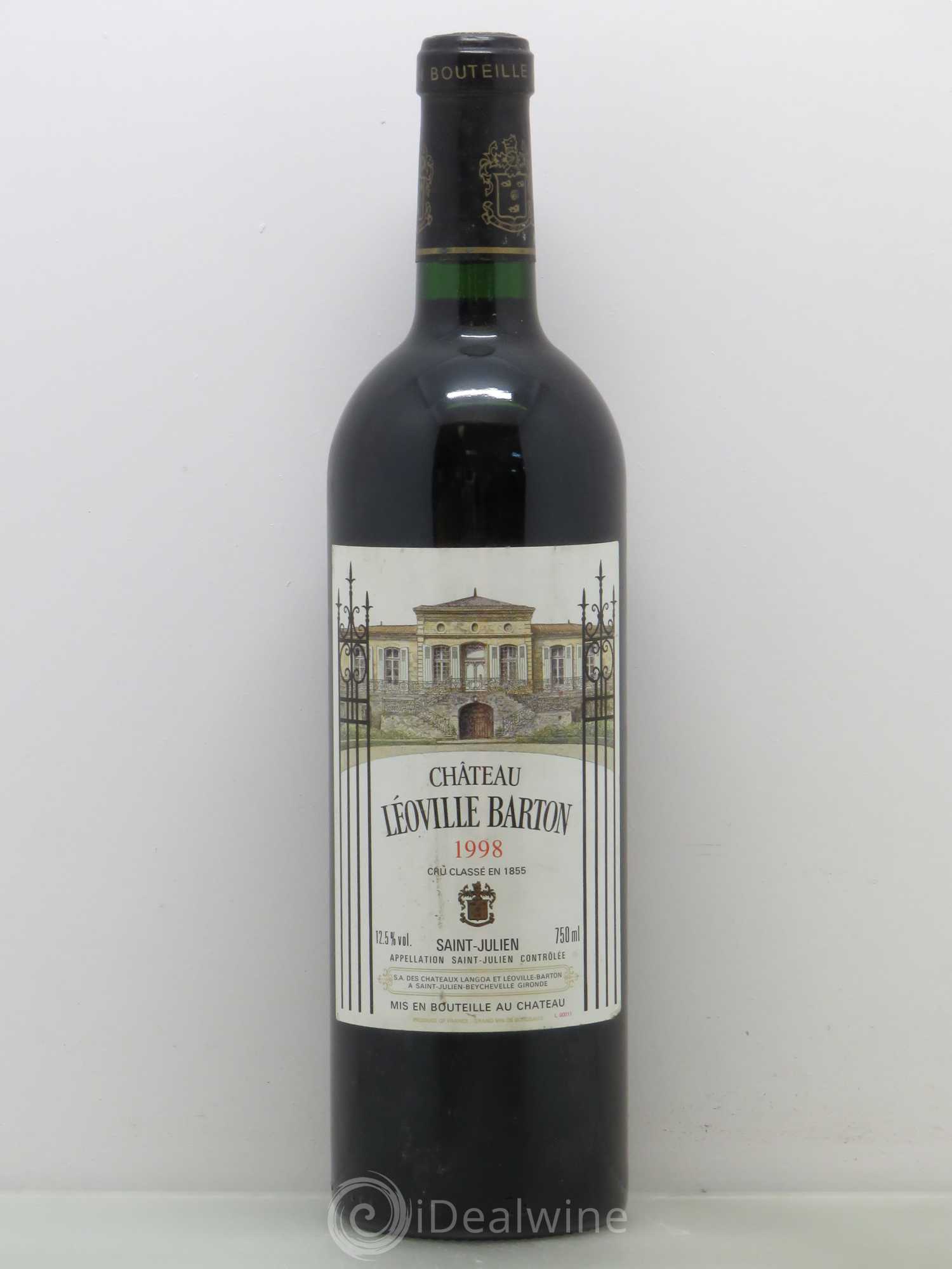 Château Léoville Barton 2ème Grand Cru Classé 1998 - Lot de 1 bouteille - 0