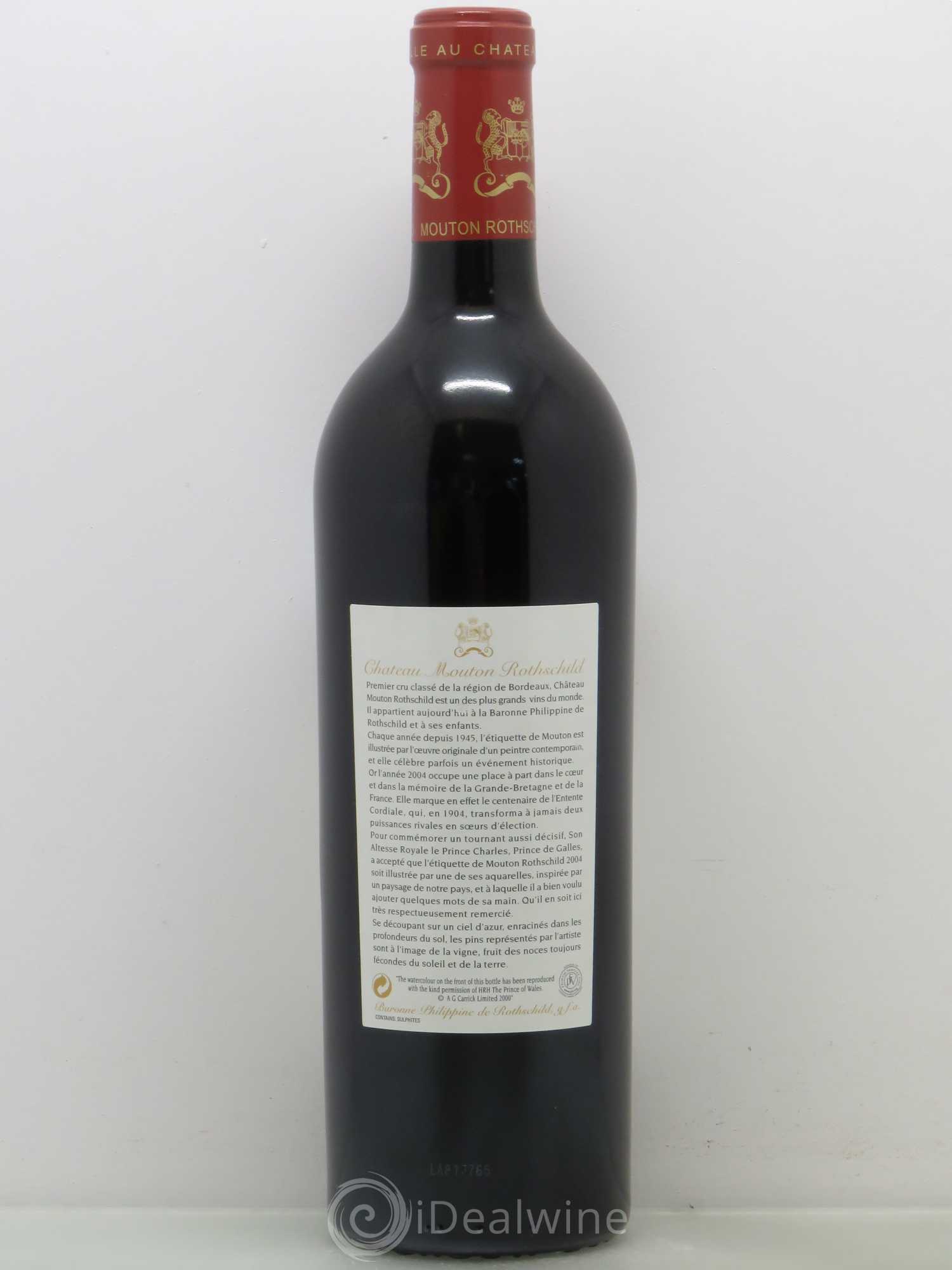 Château Mouton Rothschild 1er Grand Cru Classé 2004 - Lot de 1 bouteille - 1