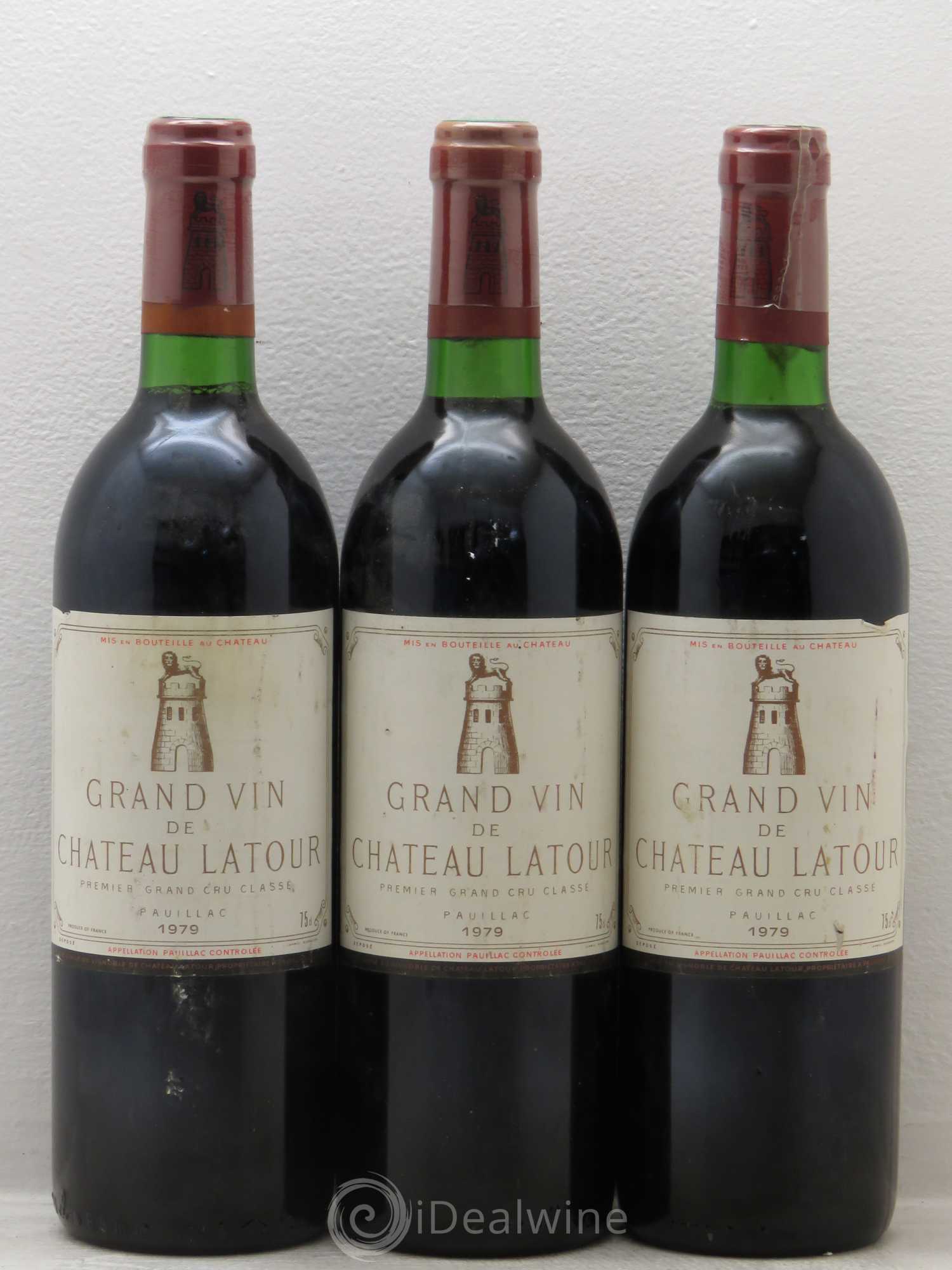 Château Latour 1er Grand Cru Classé 1979 - Lot de 3 bouteilles - 0