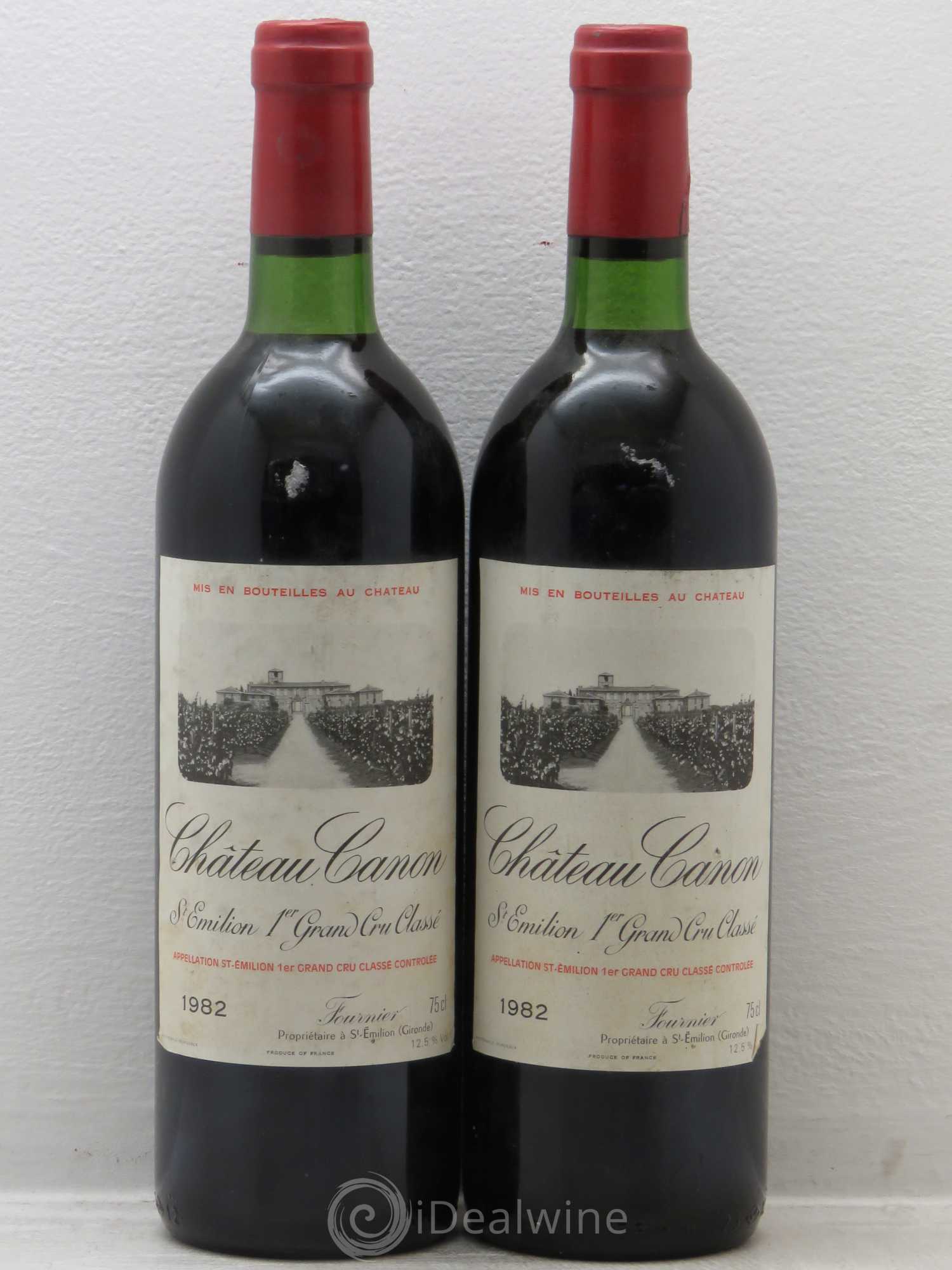 Château Canon 1er Grand Cru Classé B 1982 - Lot de 2 bouteilles - 0