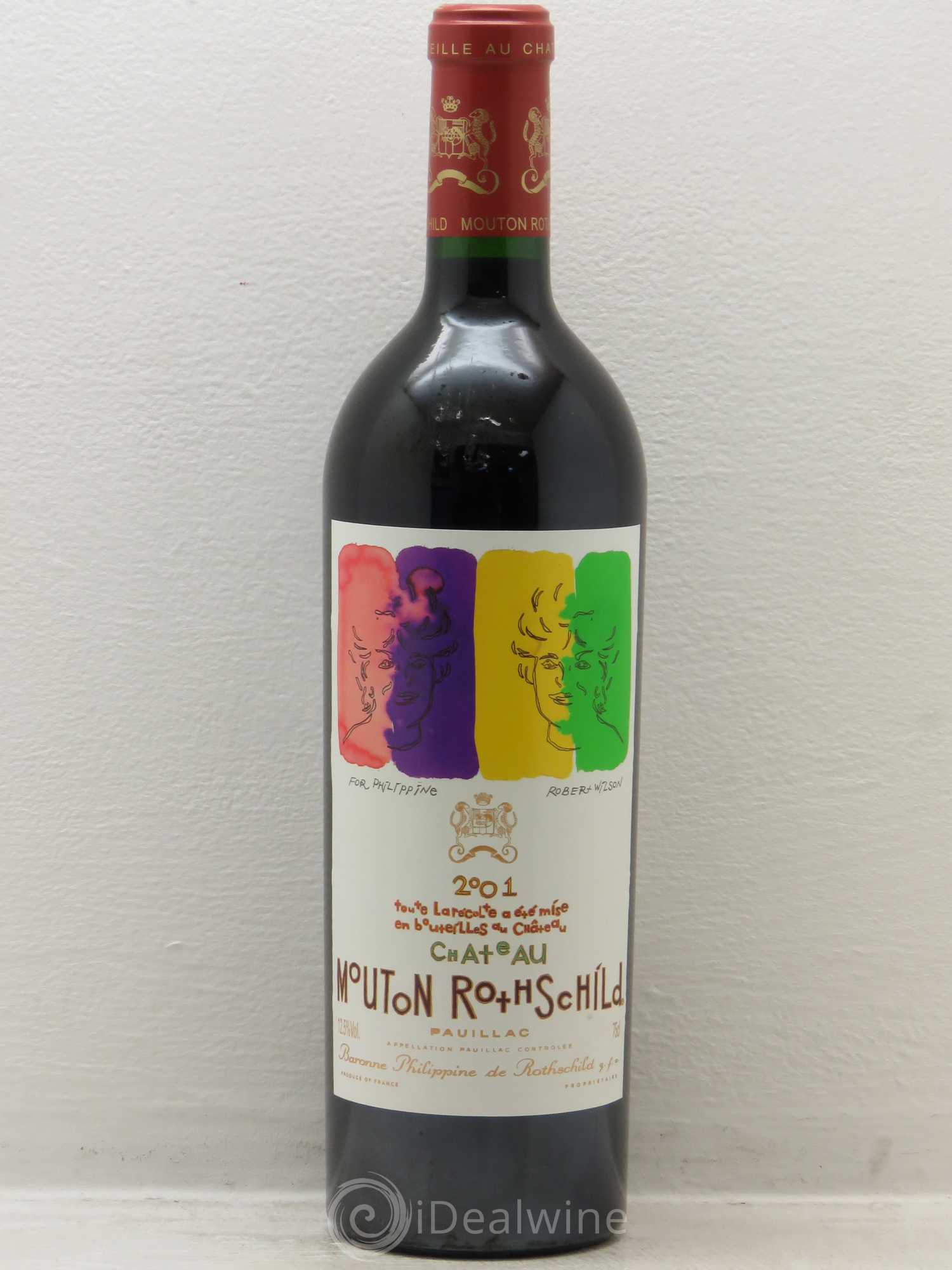 Château Mouton Rothschild 1er Grand Cru Classé 2001 - Lot de 1 bouteille - 0